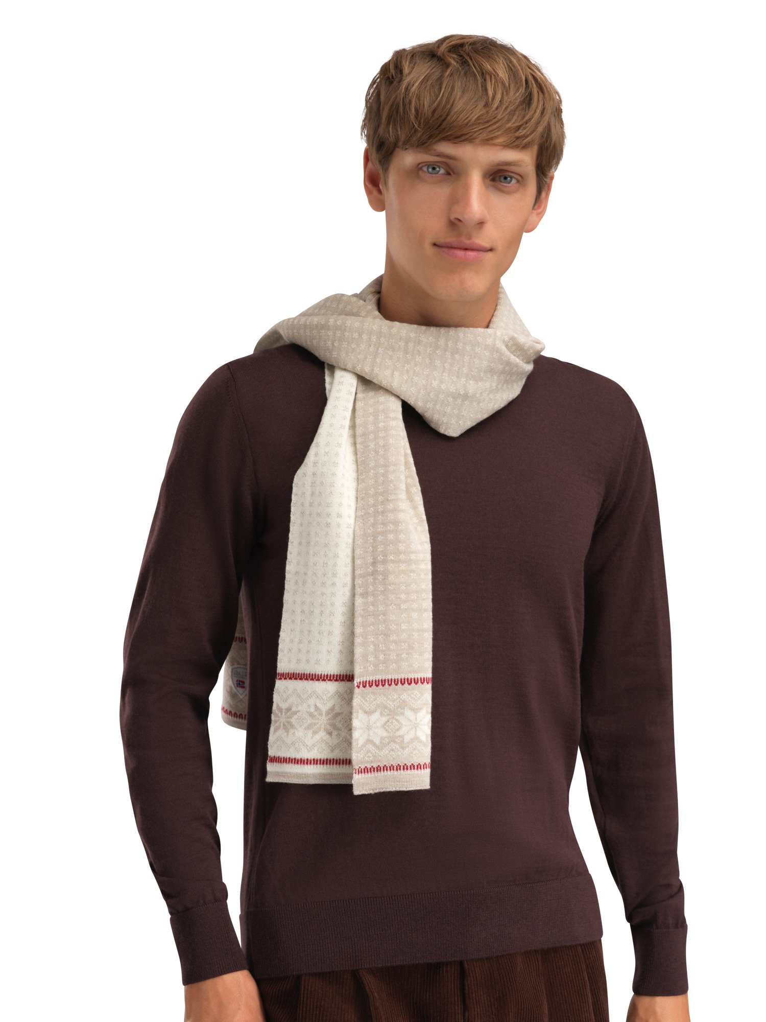 Garmisch Scarf - Merino Wool Sand Offwhite