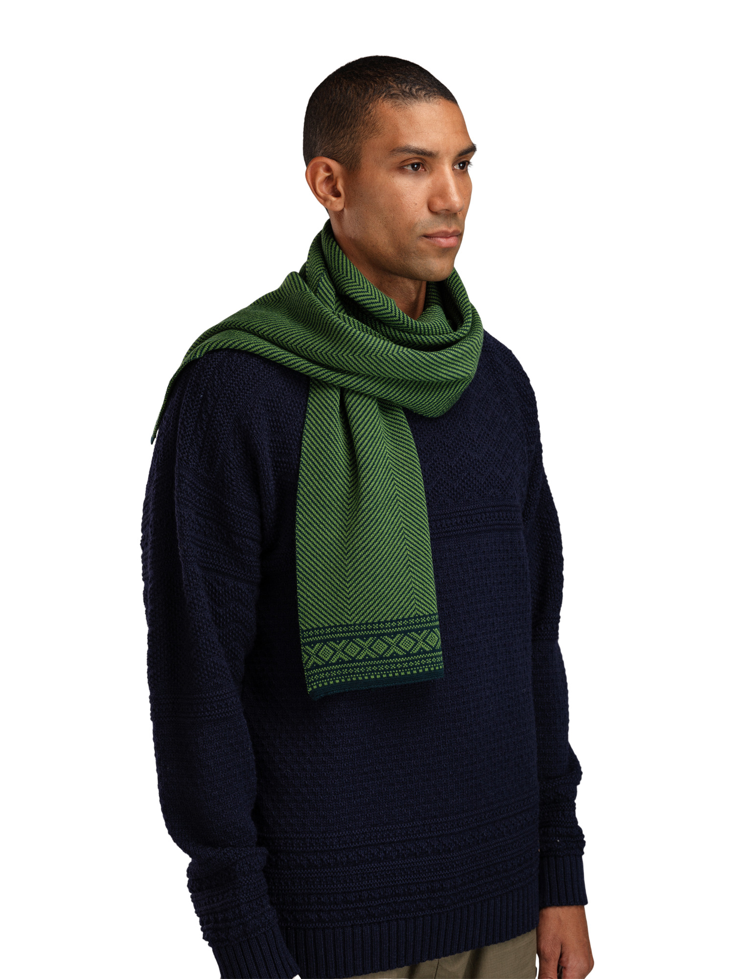 Cortina Scarf - Merino Wool Pinegreen Springgreen