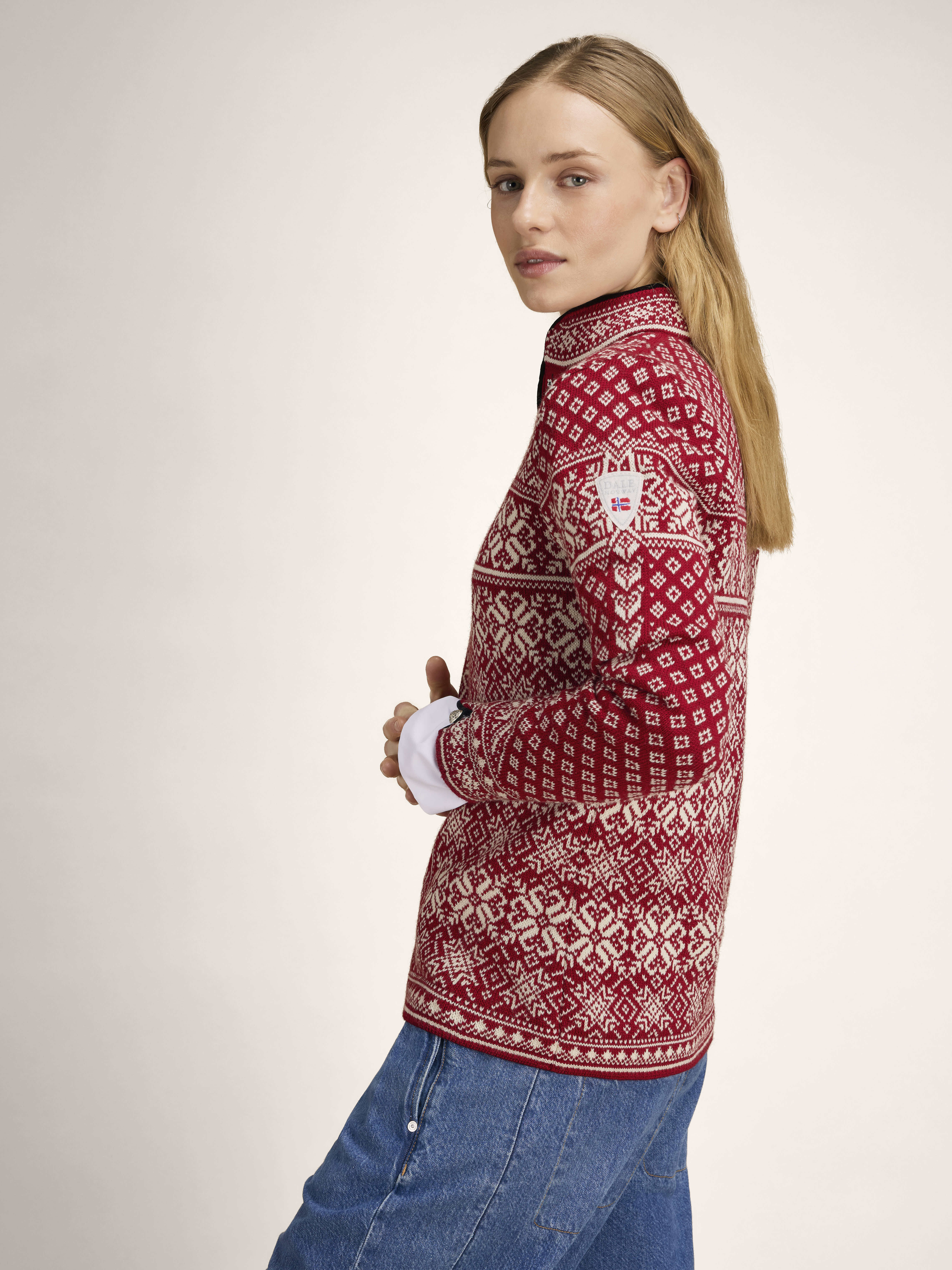 Peace Women’s Knit Sweater  Redrose Offwhite
