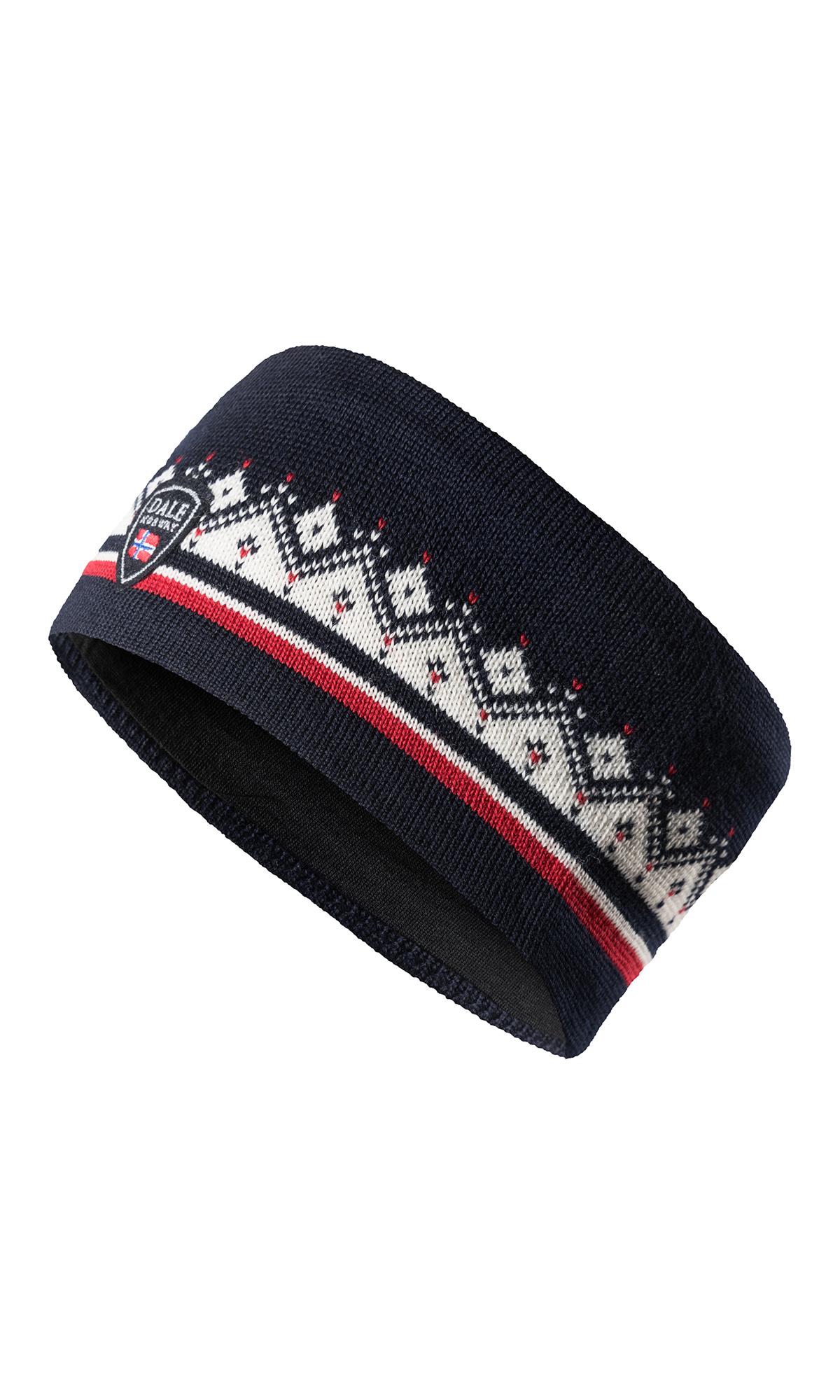 Moritz Headband - Merino Wool Navy Raspberry Offwhite