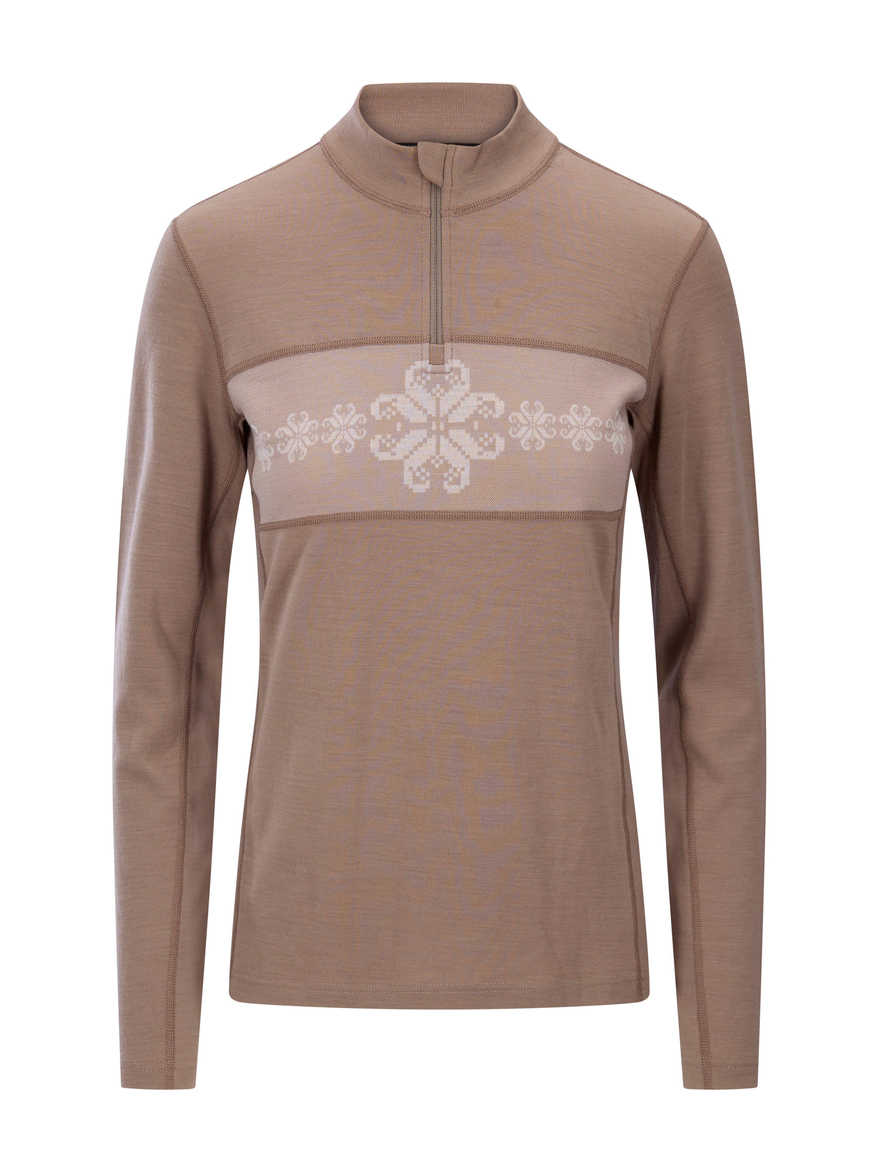 Falkeberg Women's Half Zip Baselayer Mountainstone Offwhite