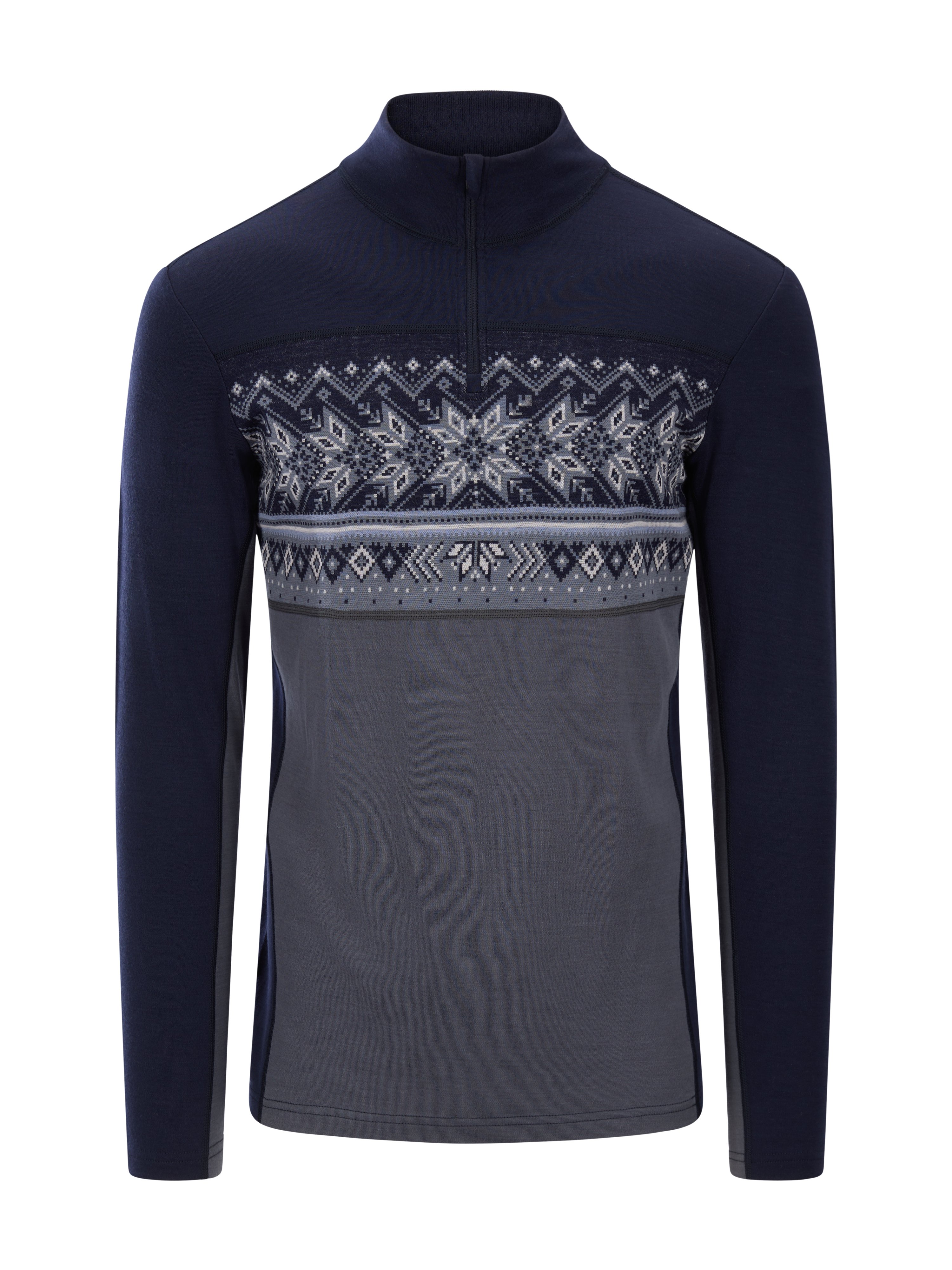 Vail Men's Half Zip Baselayer Navy Blue Shadow