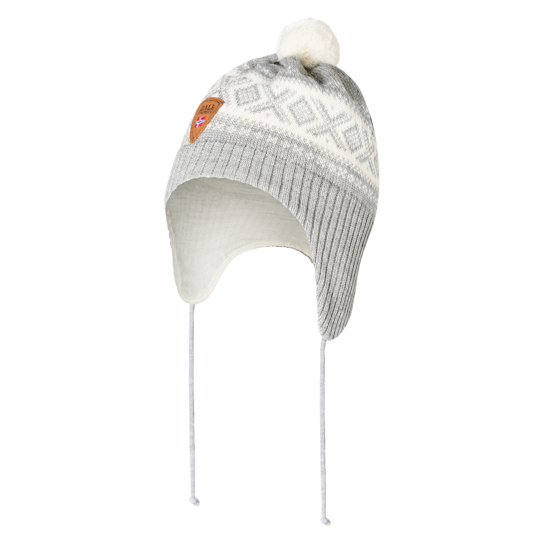 Cortina Kids' Hat 2-4 Yrs - Merino Wool  Lightcharcoal Offwhite