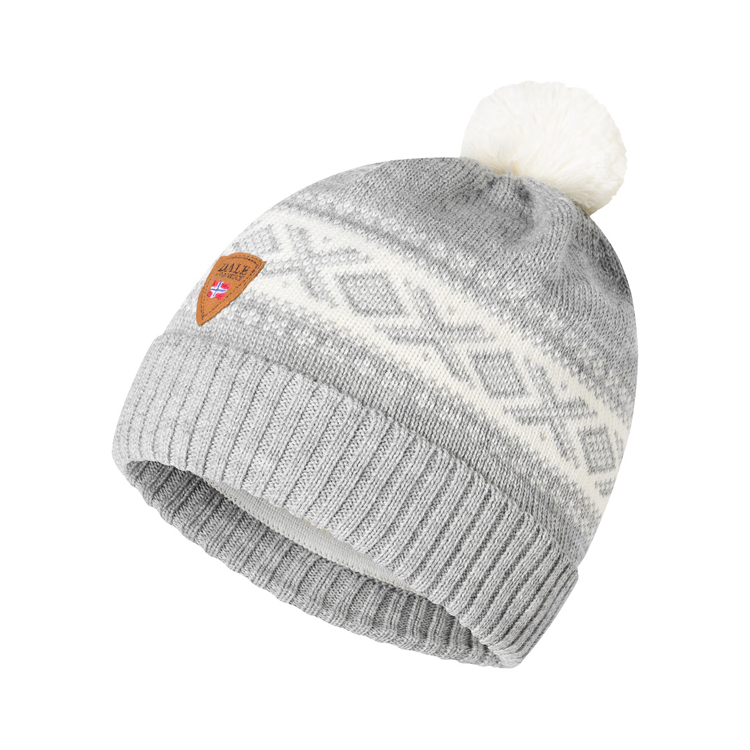 Cortina Kids Hat 4-8 Yrs - Merino Wool LightCharcoal Offwhite