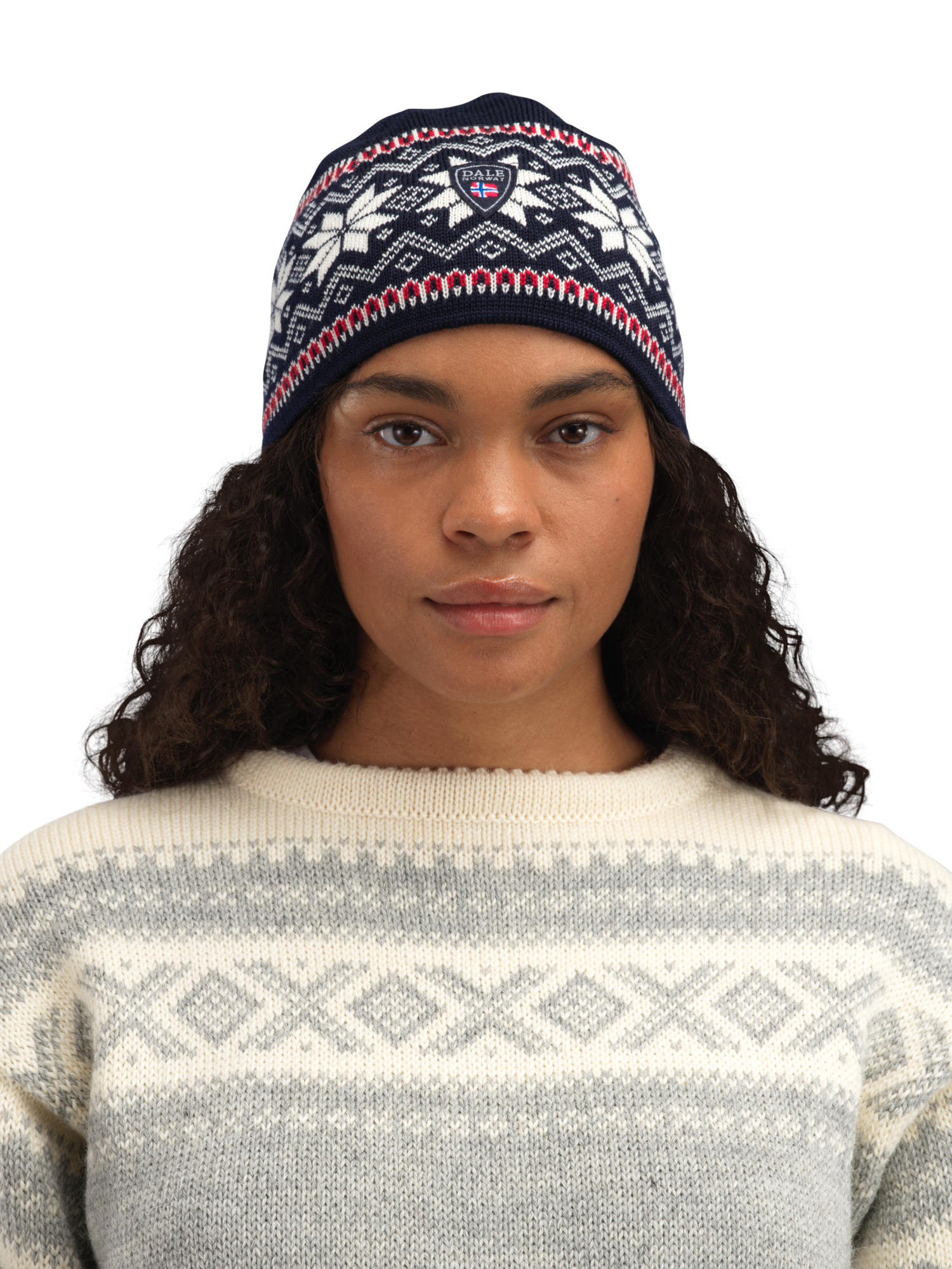 Garmisch Hat - Merino Wool Navy Offwhite Red