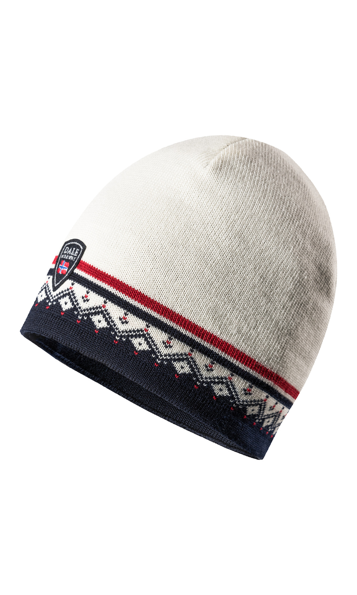 Moritz Hat - Merino Wool Offwhite Navy Raspberry