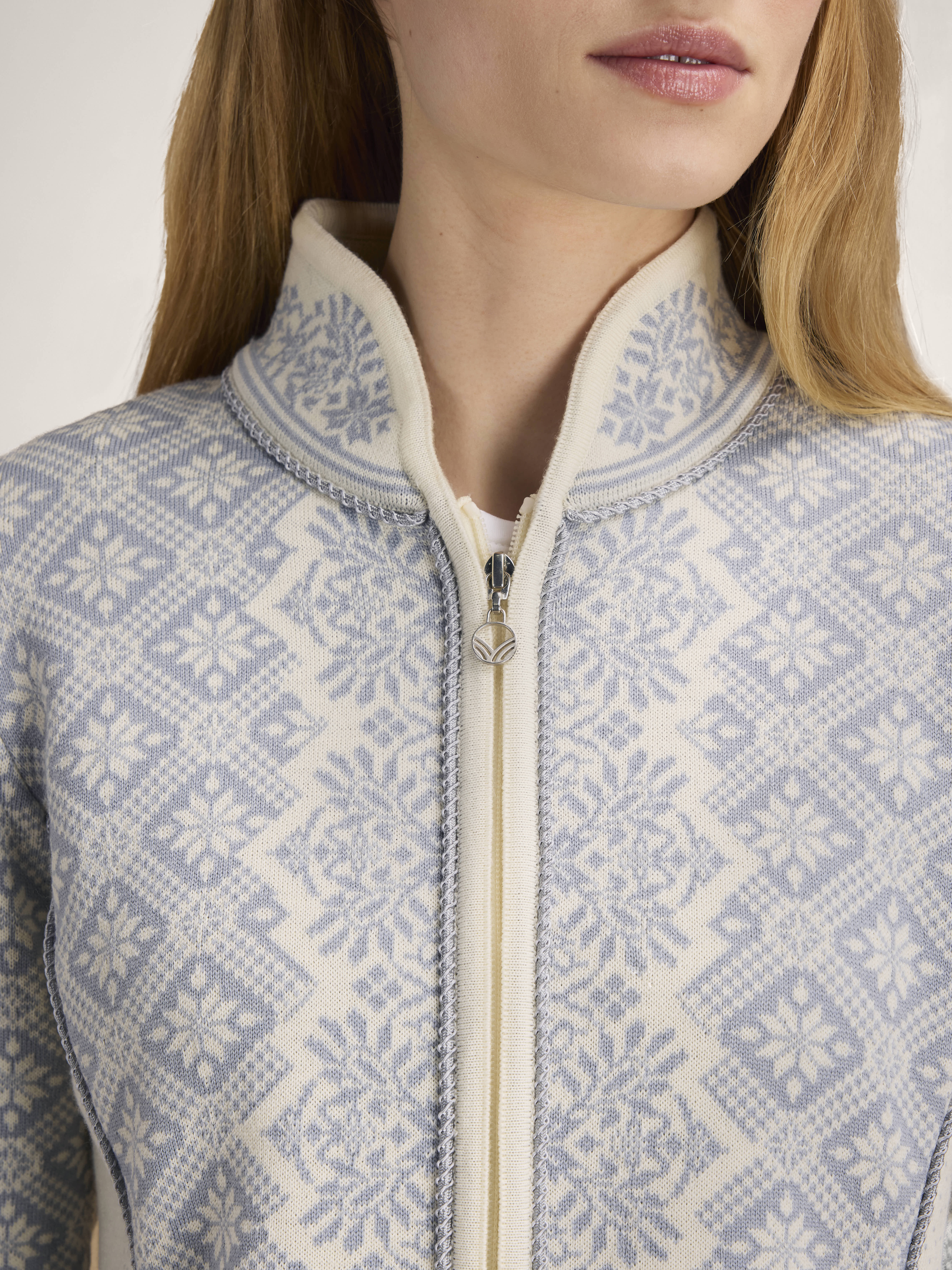 Christiania Women's Jacket - Merino Wool Offwhite Metalgrey