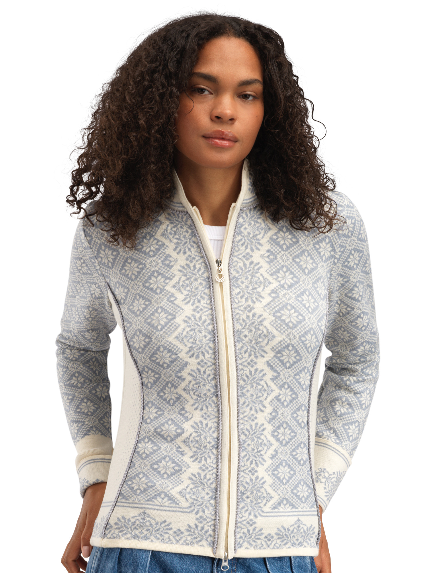 Christiania Women's Jacket - Merino Wool Offwhite Metalgrey
