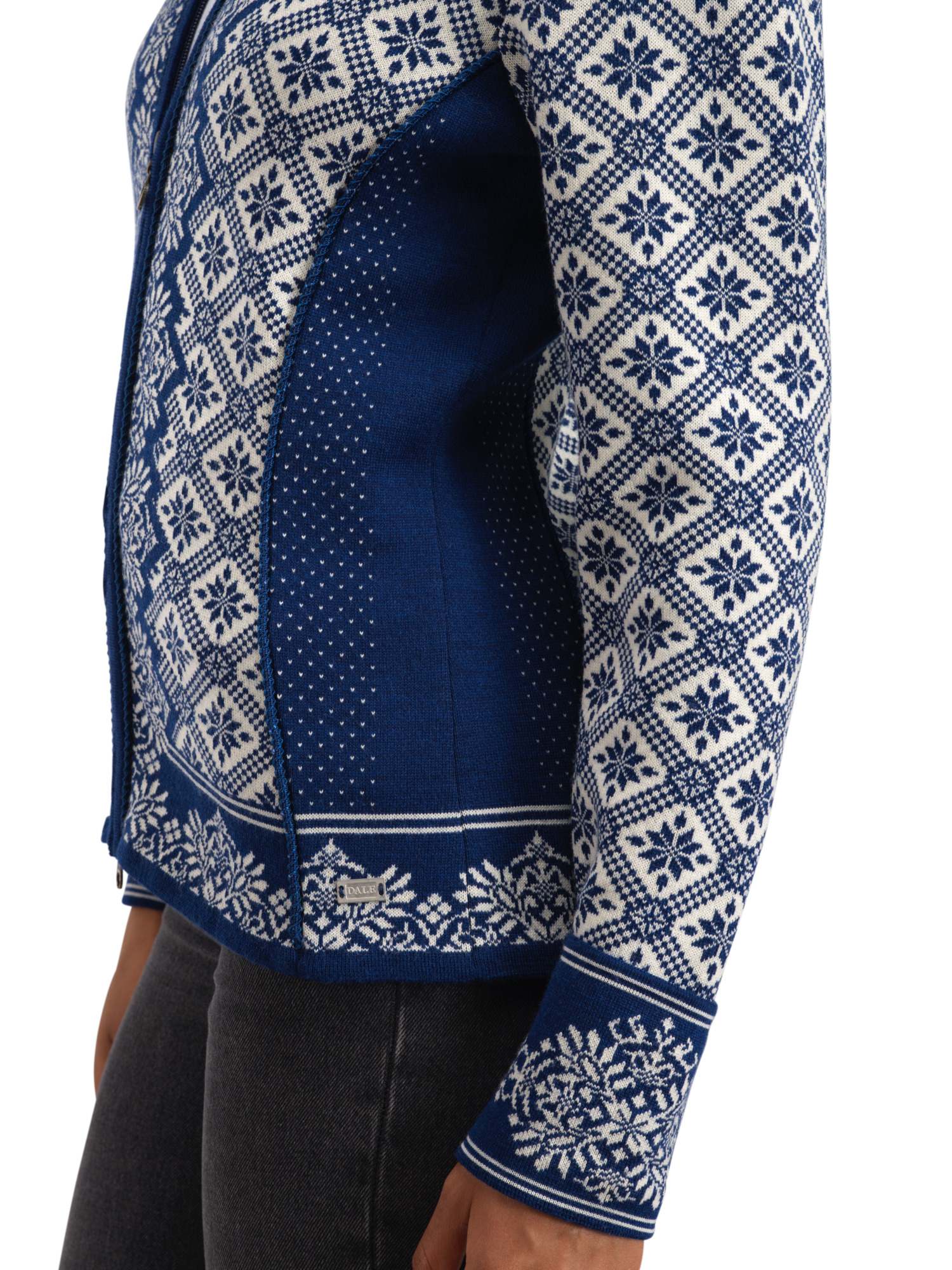 Christiania Women's Jacket - Merino Wool Atlanticblue Offwhite