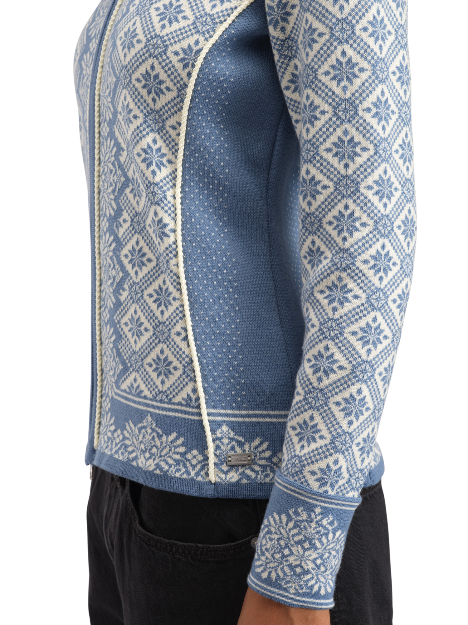 Christiania Women's Jacket - Merino Wool Blueshadow Offwhite