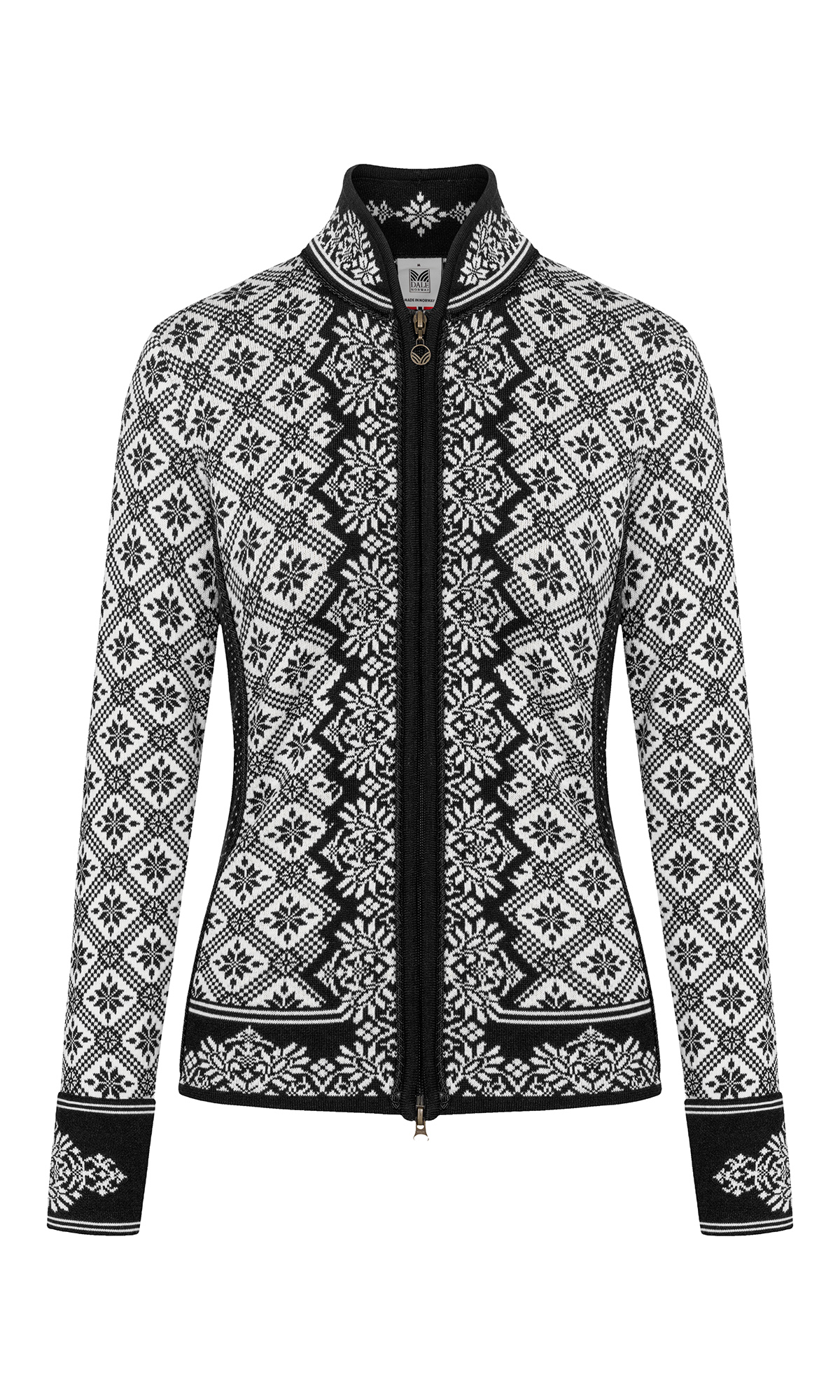 Christiania Women's Jacket - Merino Wool Black Offwhite