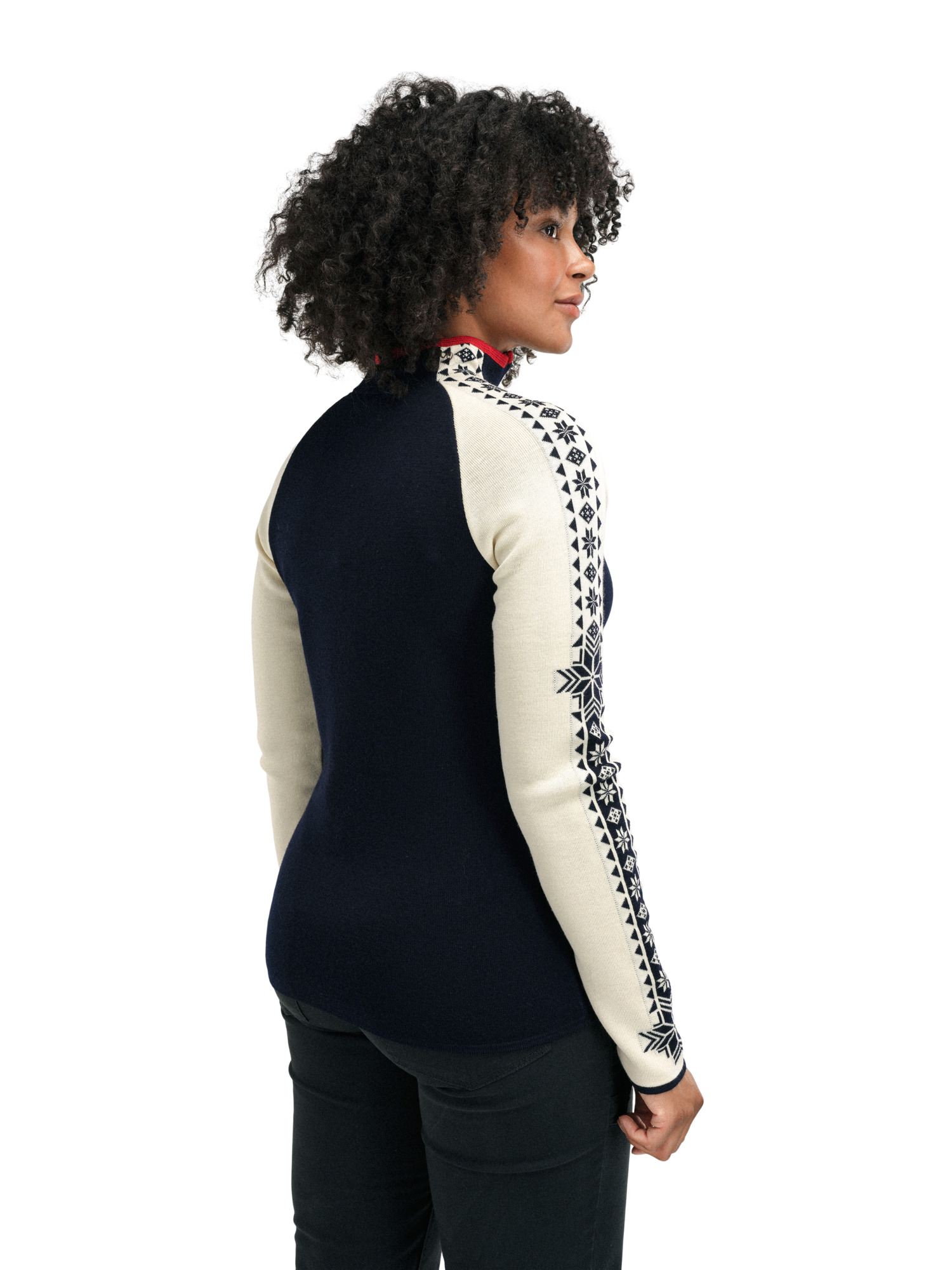 Geilo Fem Sweater Navy Offwhite Raspberry - Dale of Norway