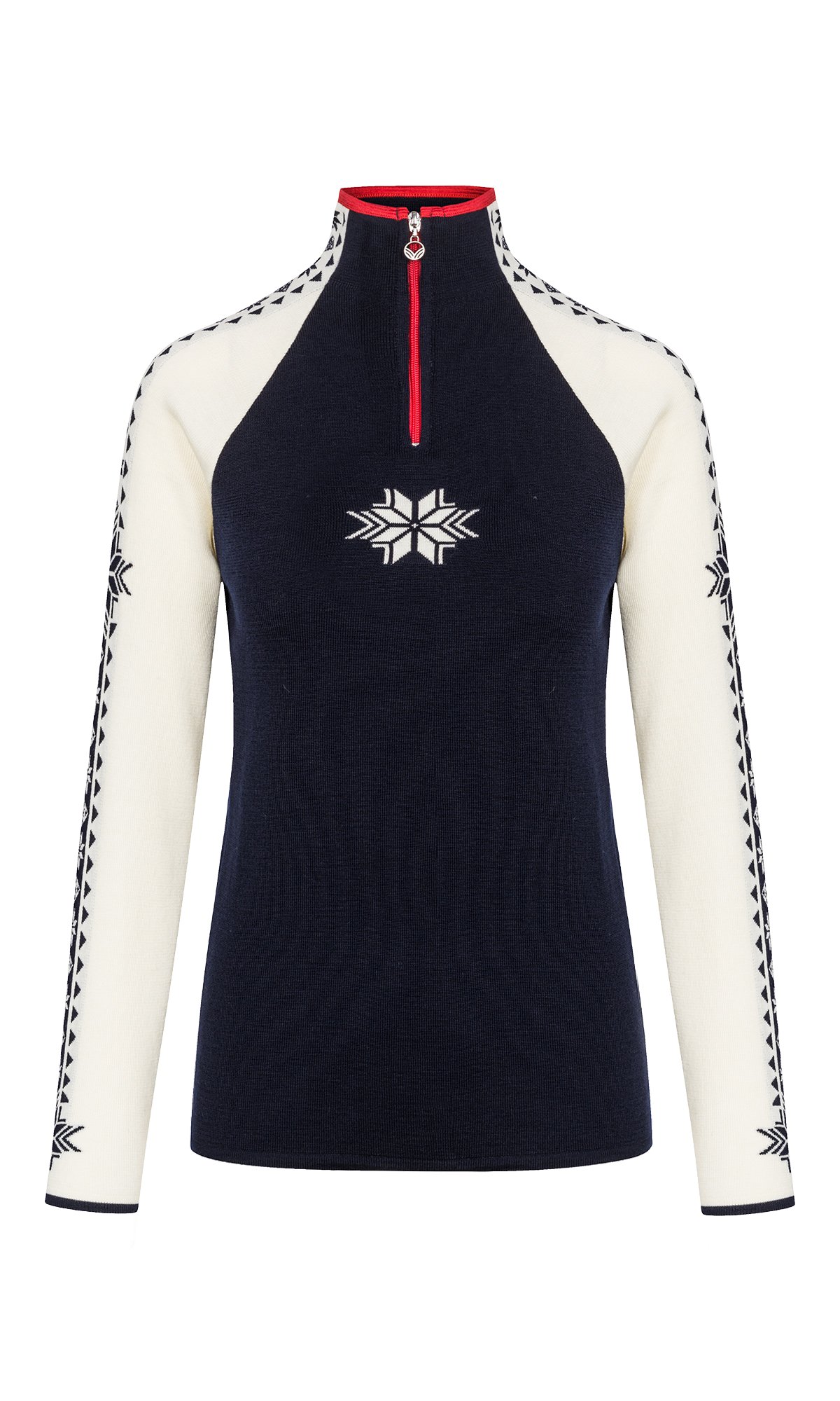 Geilo Fem Sweater Navy Offwhite Raspberry - Dale of Norway