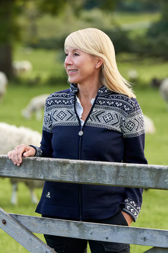 Viking Karine Marine Offwhite