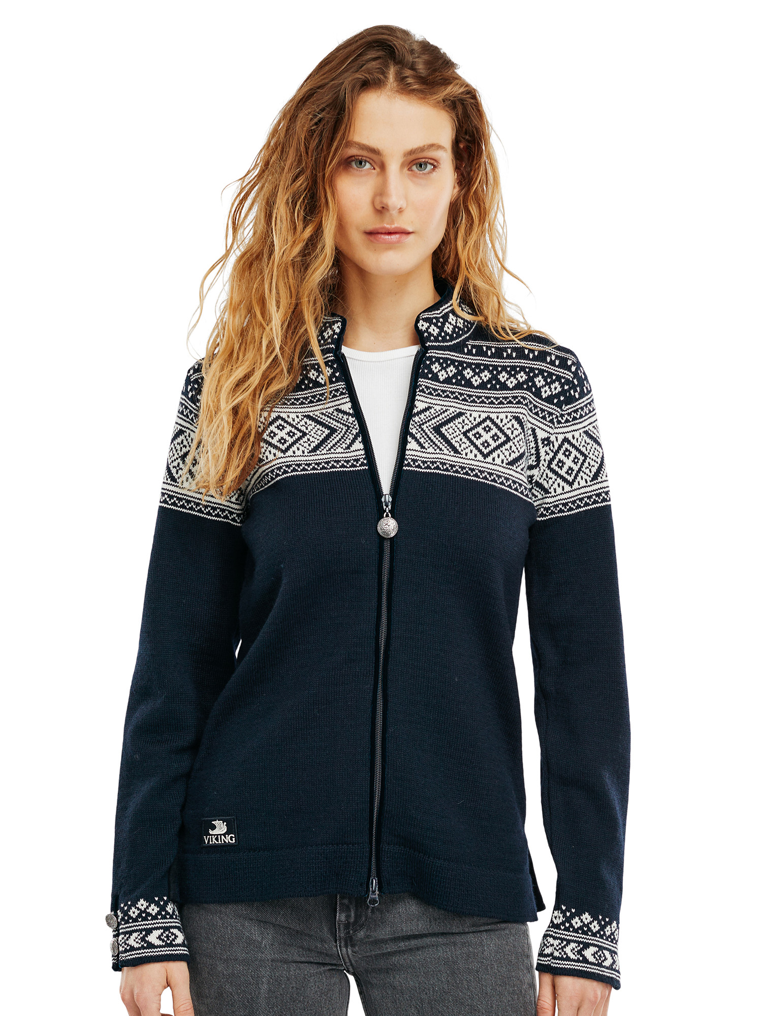 Viking Karine Marine Offwhite