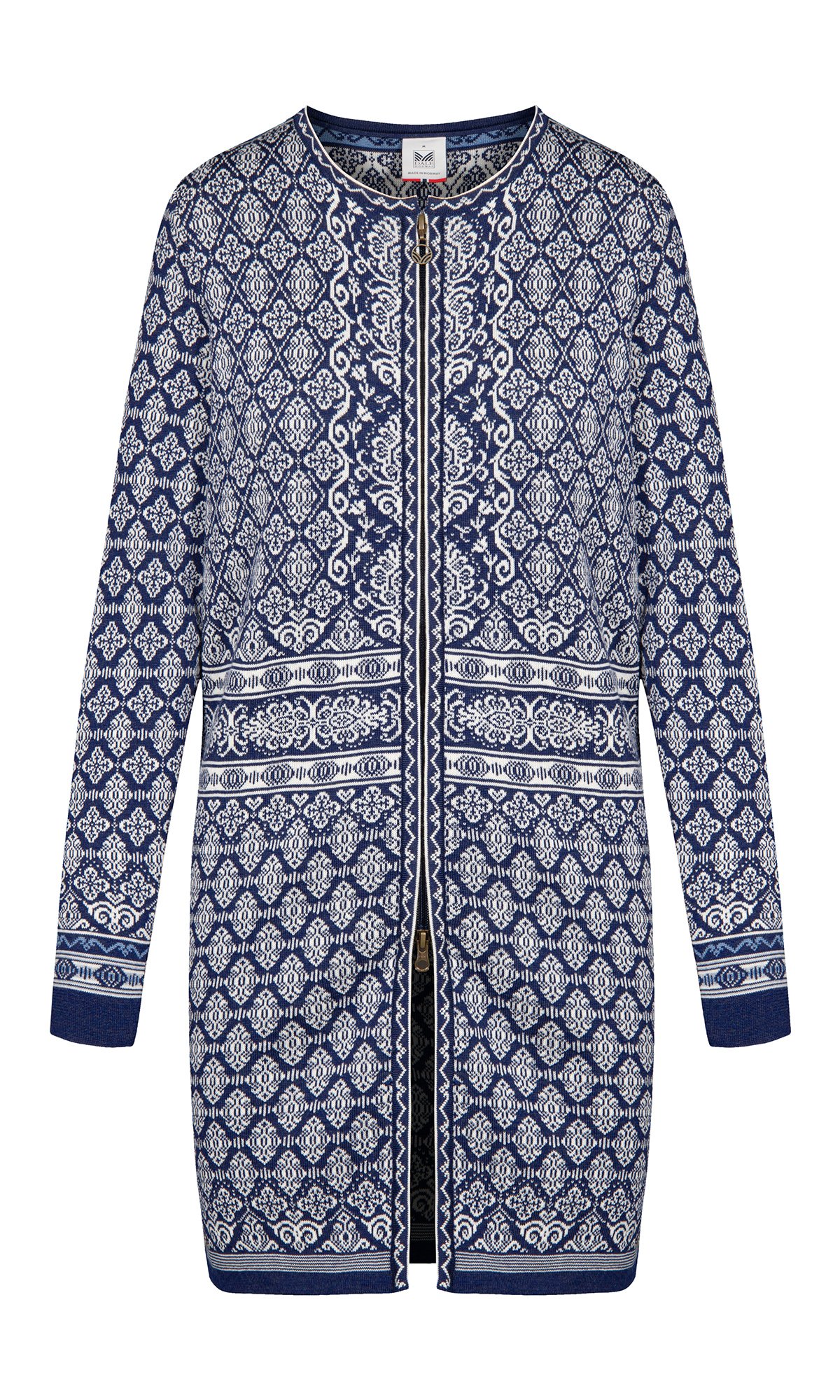 Ingeborg Women’s Jacket - Merino Electricstorm Offwhite Blue