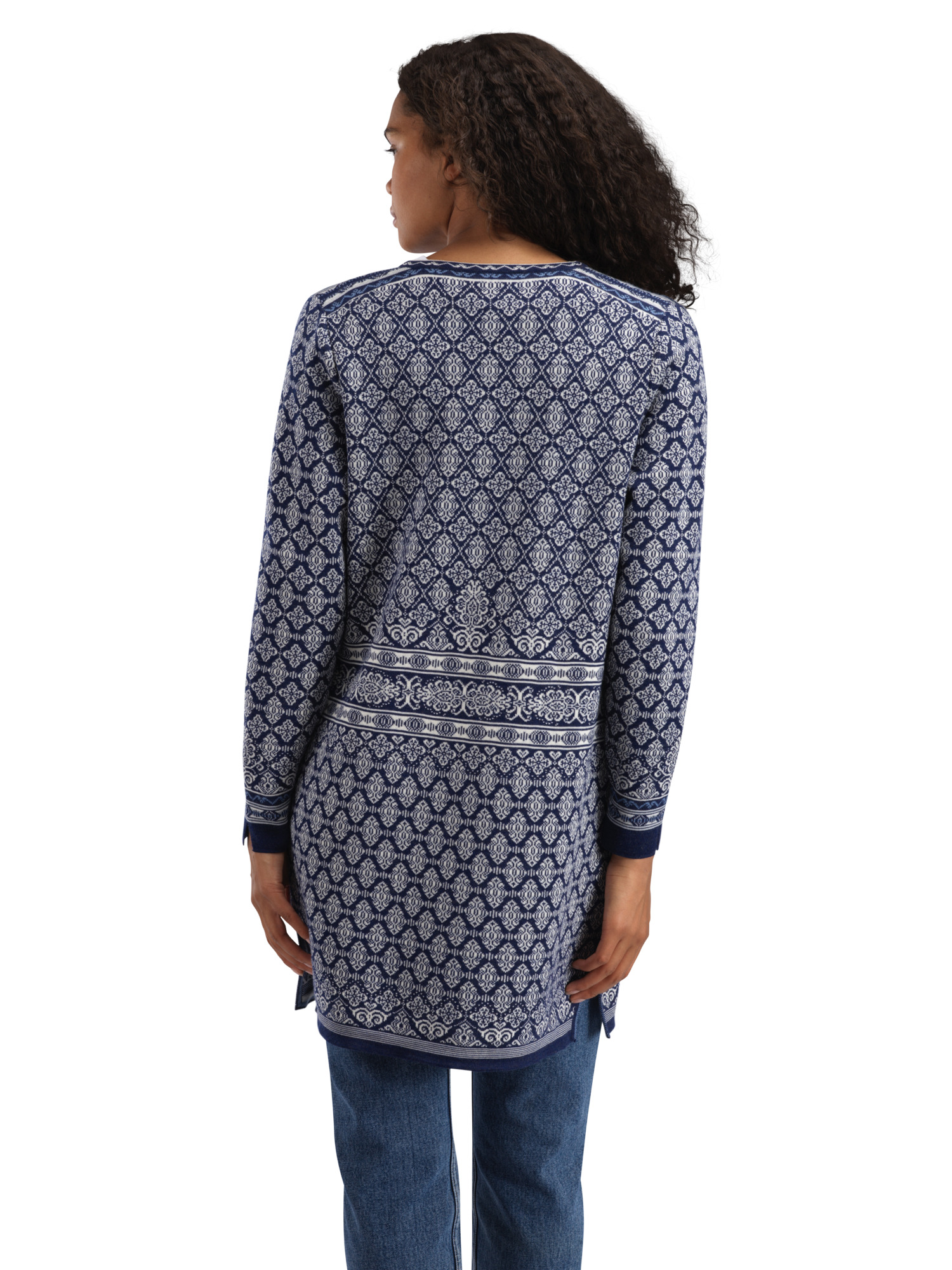 Ingeborg Women’s Jacket - Merino Electricstorm Offwhite Blue