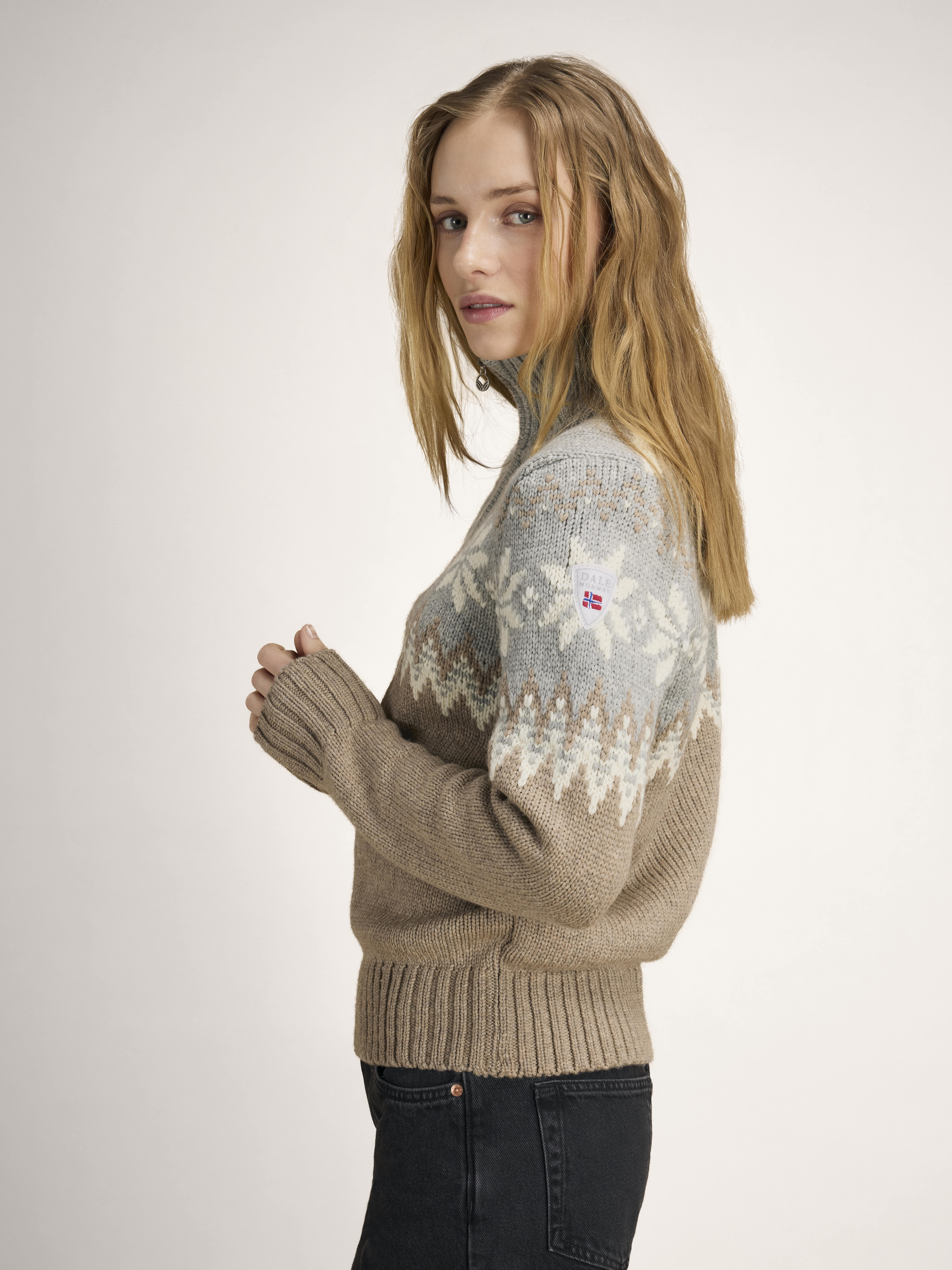 Myking Women’s Sweater - Merino Wool Mountainstone Lightcharcoal