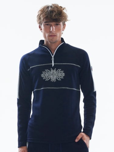 Spirit basic sweater masculine Navy Offwhite - Dale of Norway