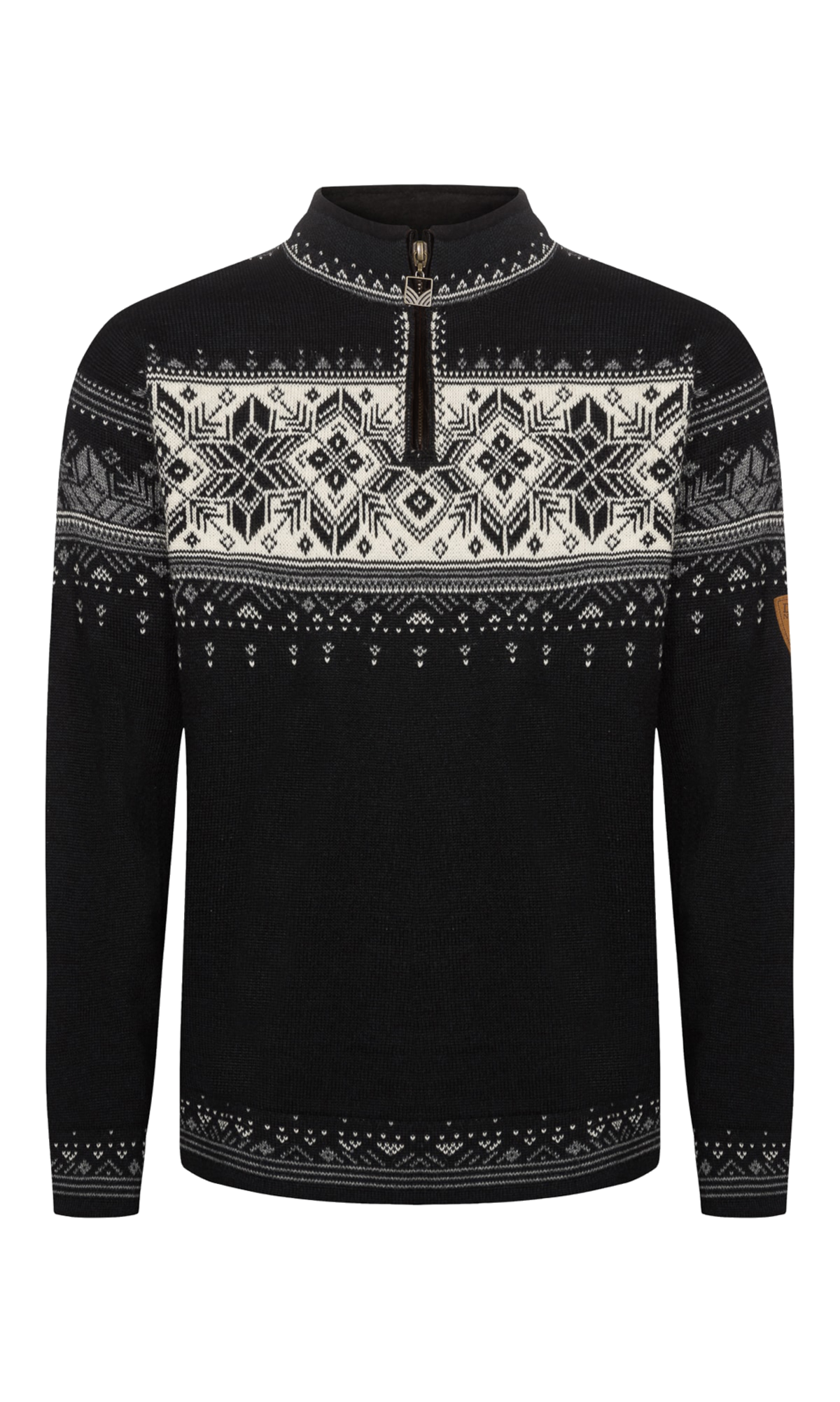 Blyfjell Sweater Black smoke Offwhite Lgtcharco - Dale of Norway