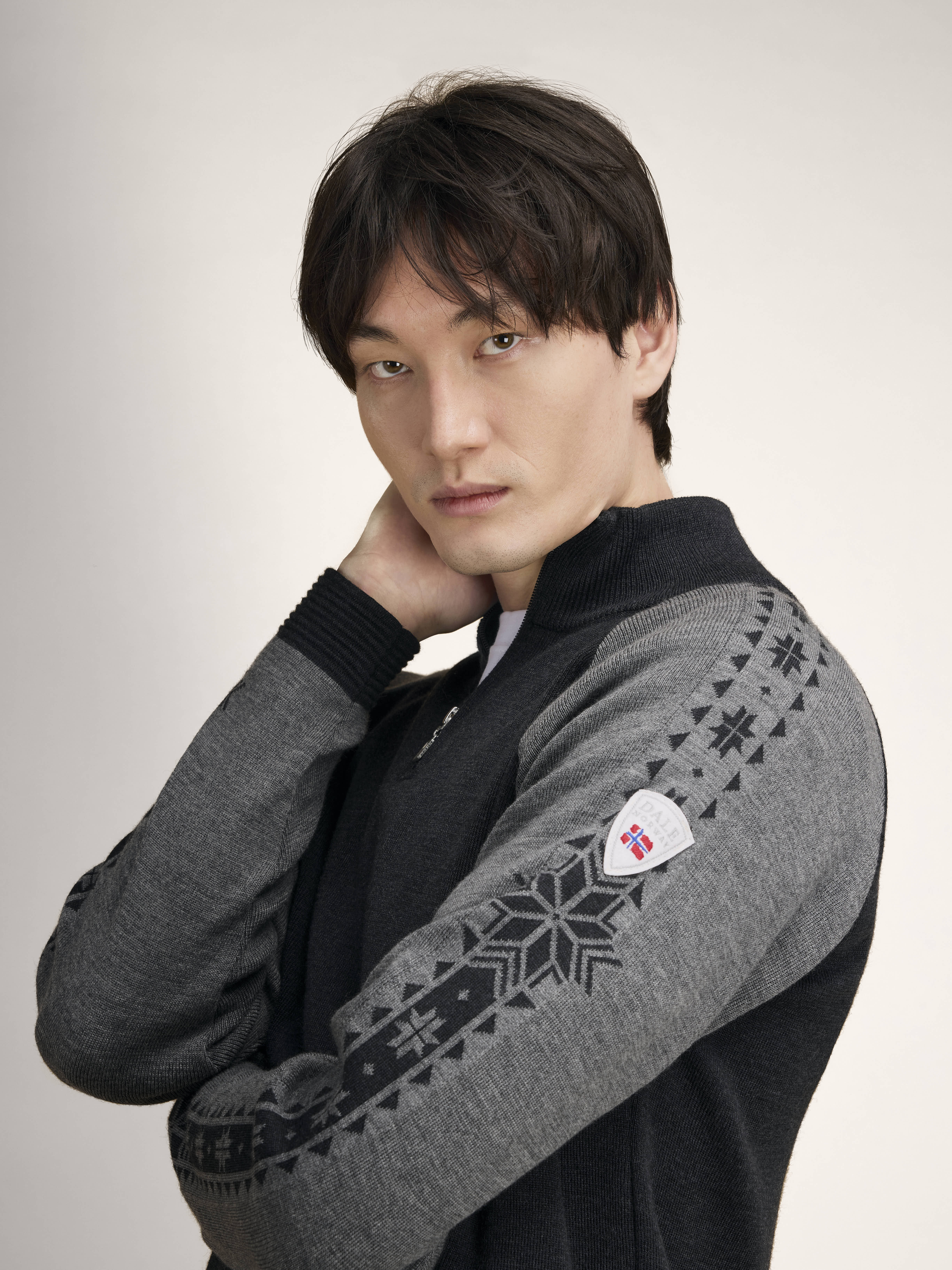 Geilo Men’s Sweater - Merino Wool Darkcharcoal smoke