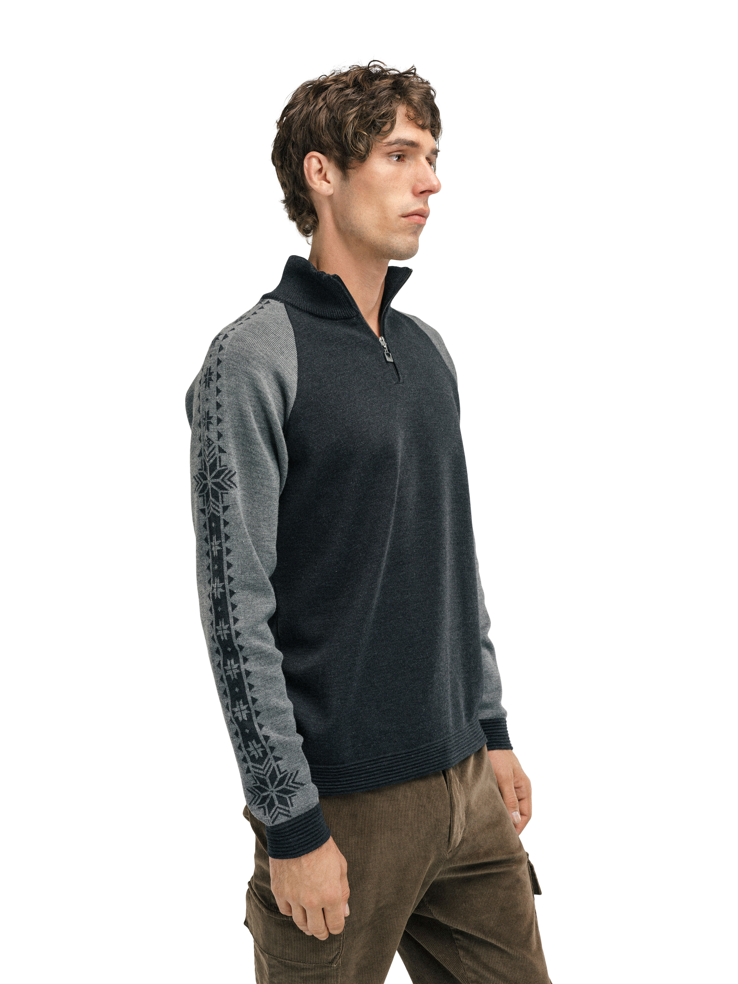 Geilo Men’s Sweater - Merino Wool Darkcharcoal smoke