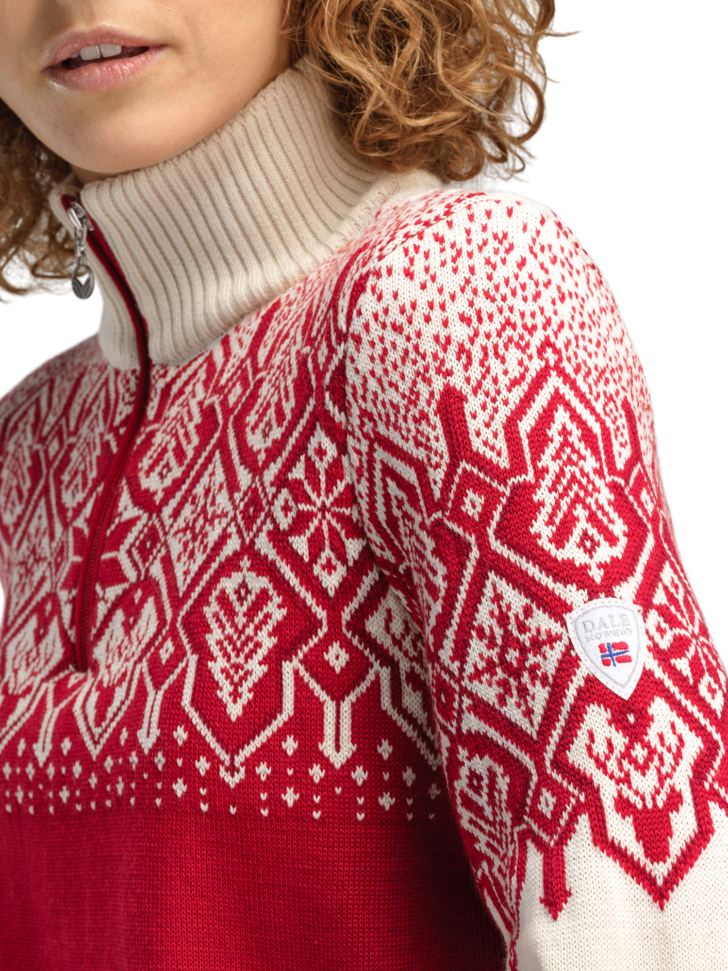 Winterland women’s merino wool sweater Red Raspberry