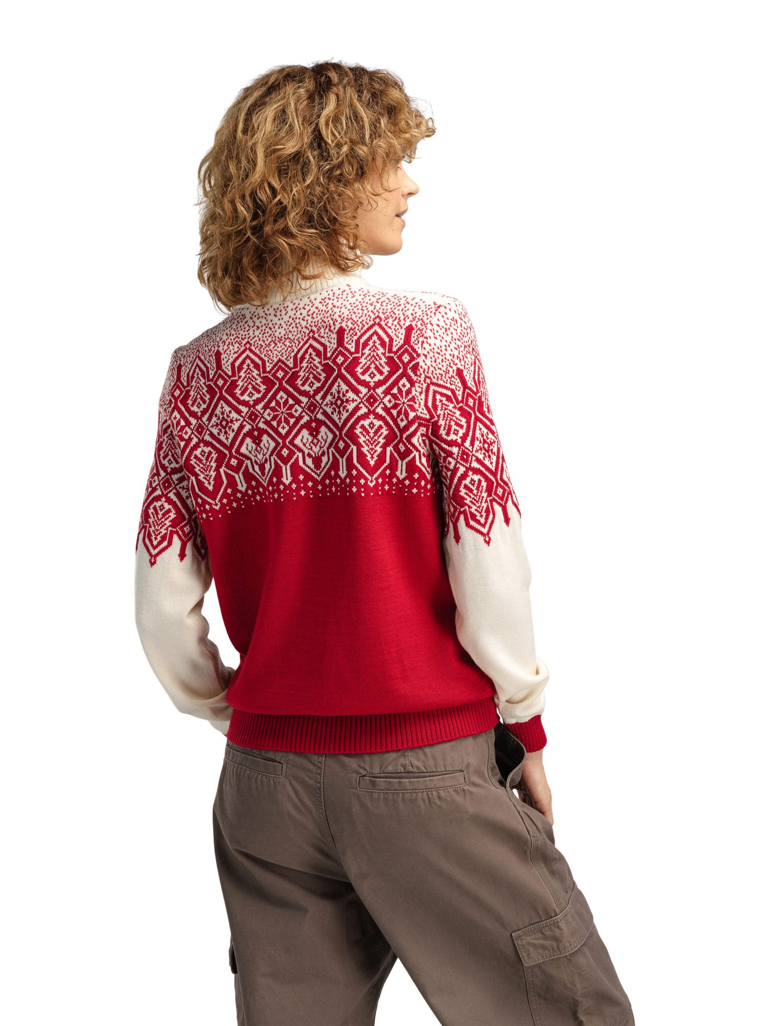 Winterland women’s merino wool sweater Red Raspberry