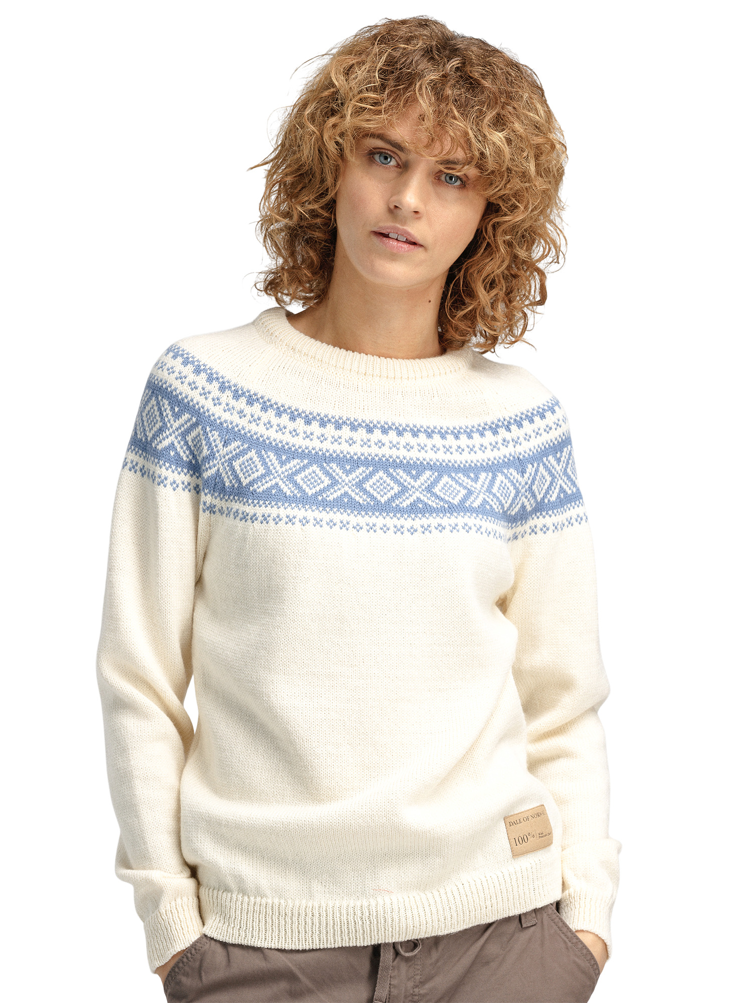 Vågsøy women’s wool sweater  white