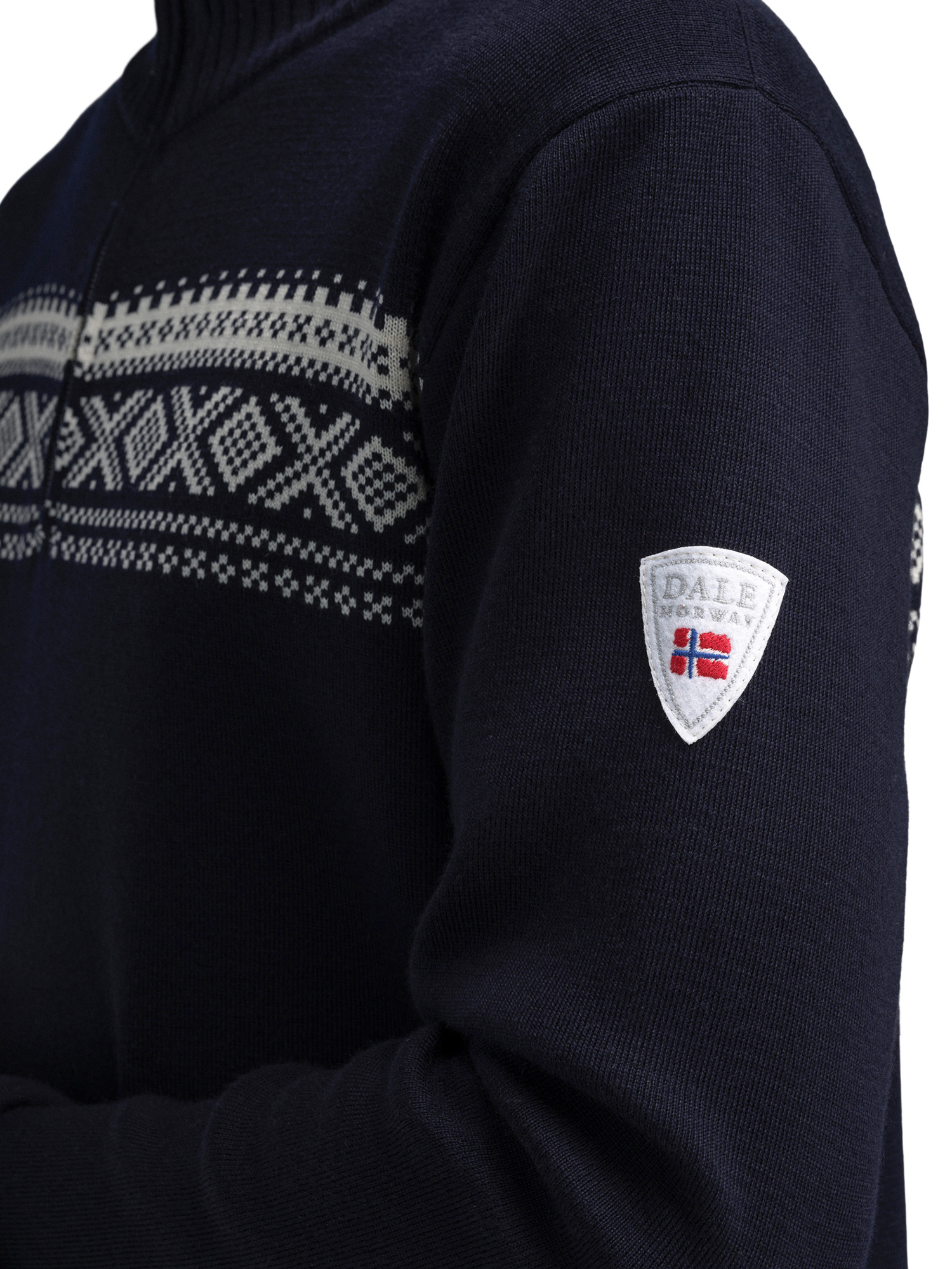 Dalestølen men’s merino wool sweater Navy Offwhite