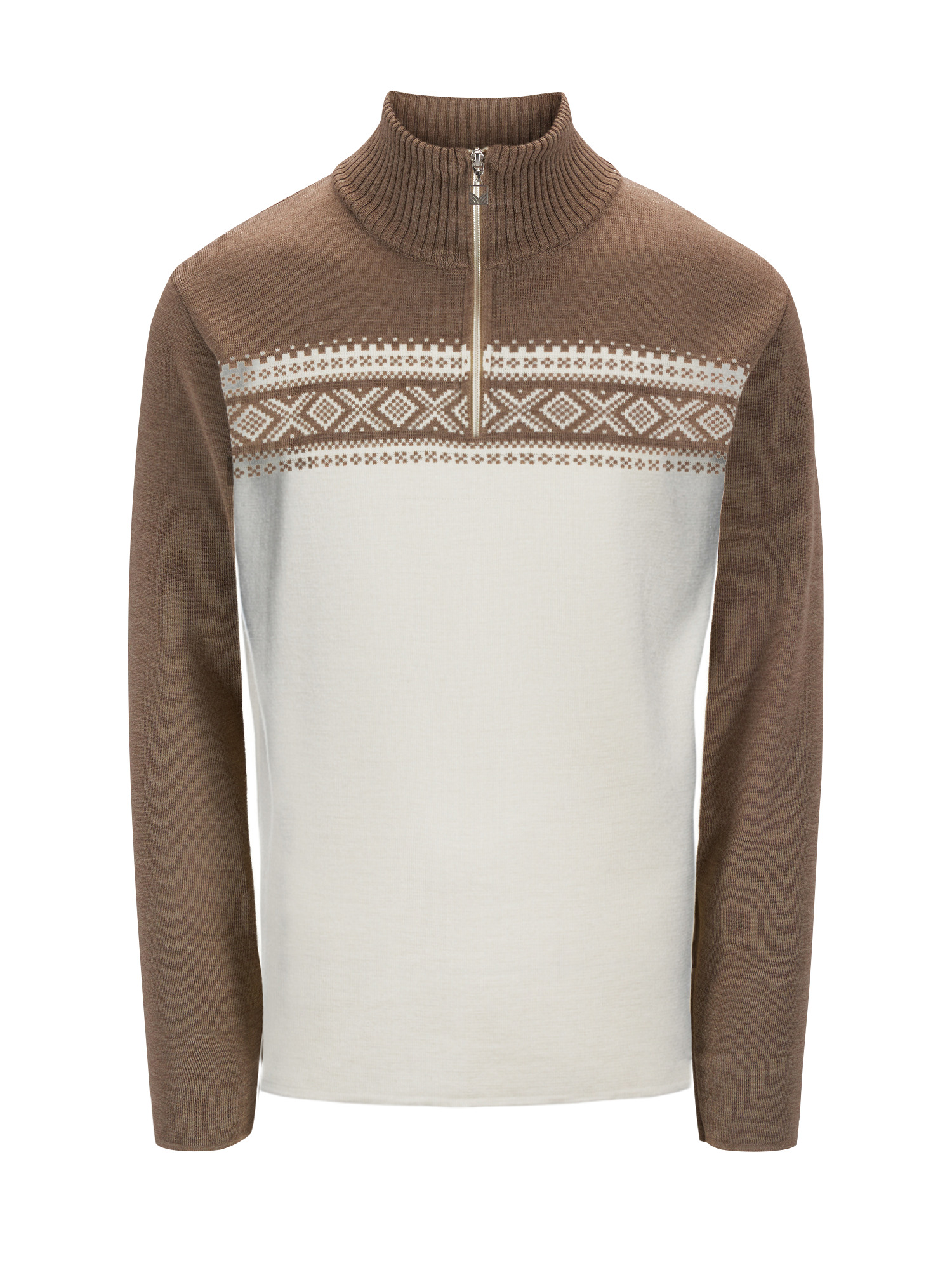 Dalestølen men’s merino wool sweater Mountainstone Offwhite