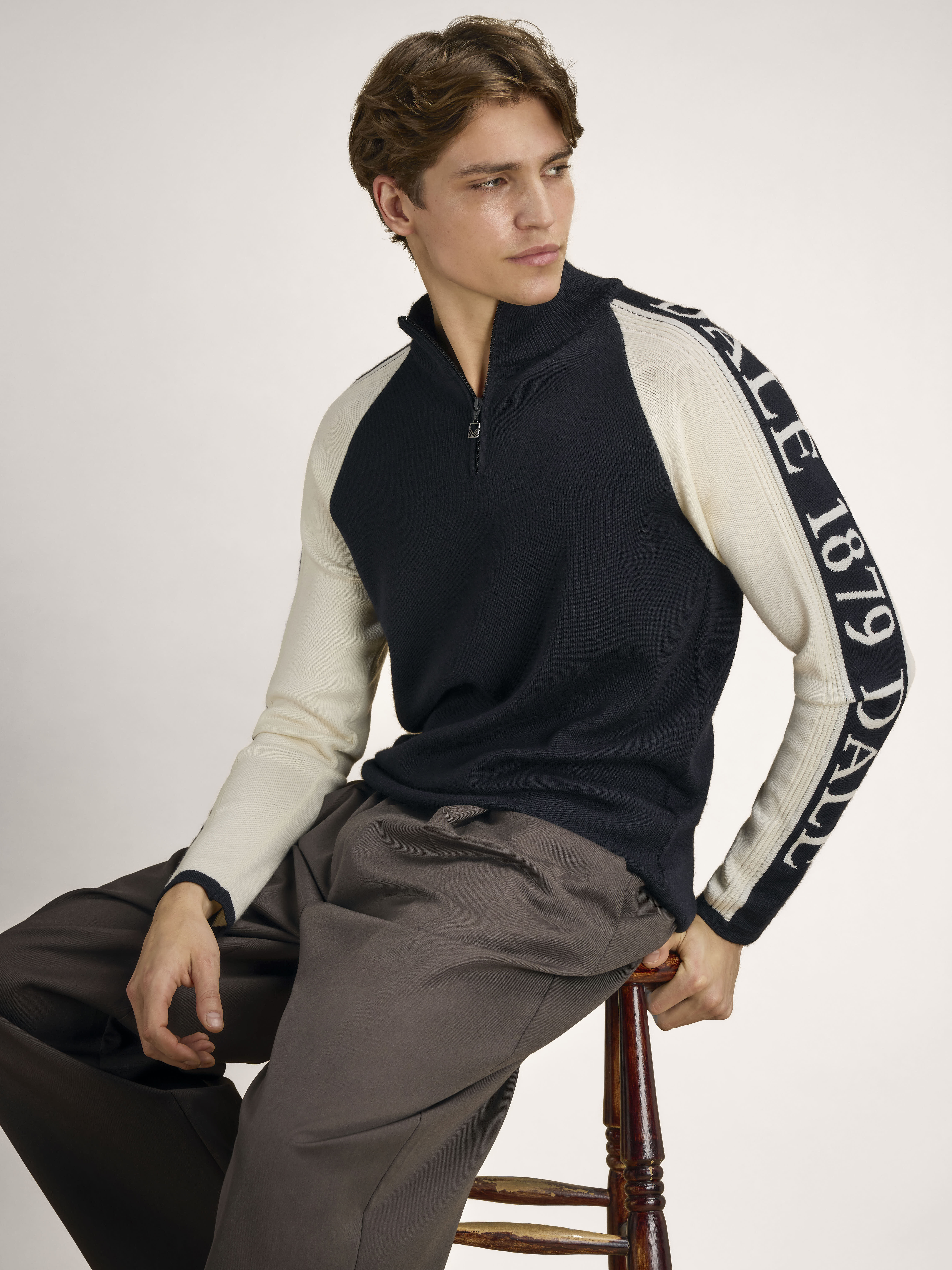 Skarstind 1879 Men's Sweater Black Offwhite