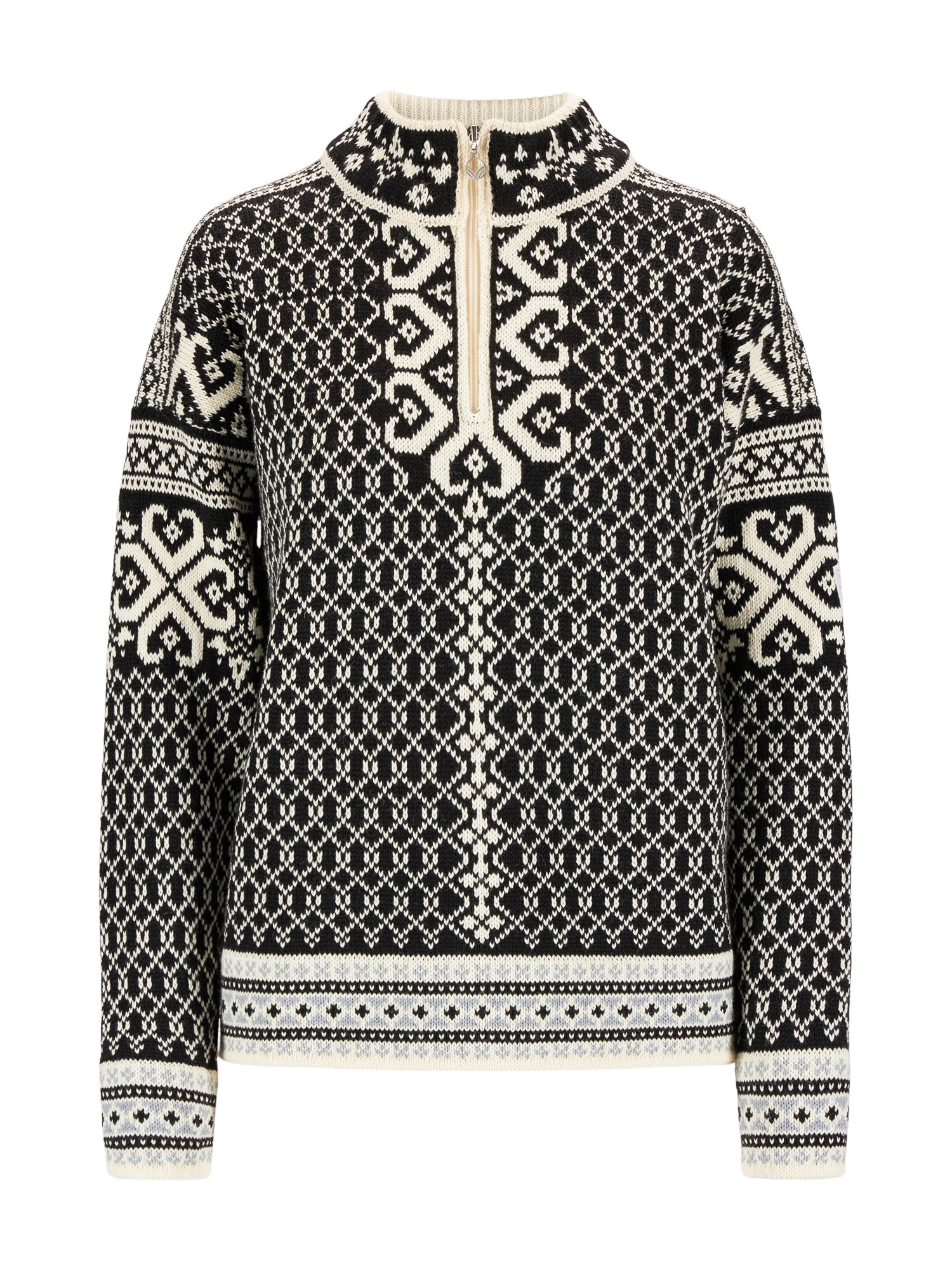 Leknes Fem Sweater Coffee Offwhite Metal - Dale of Norway