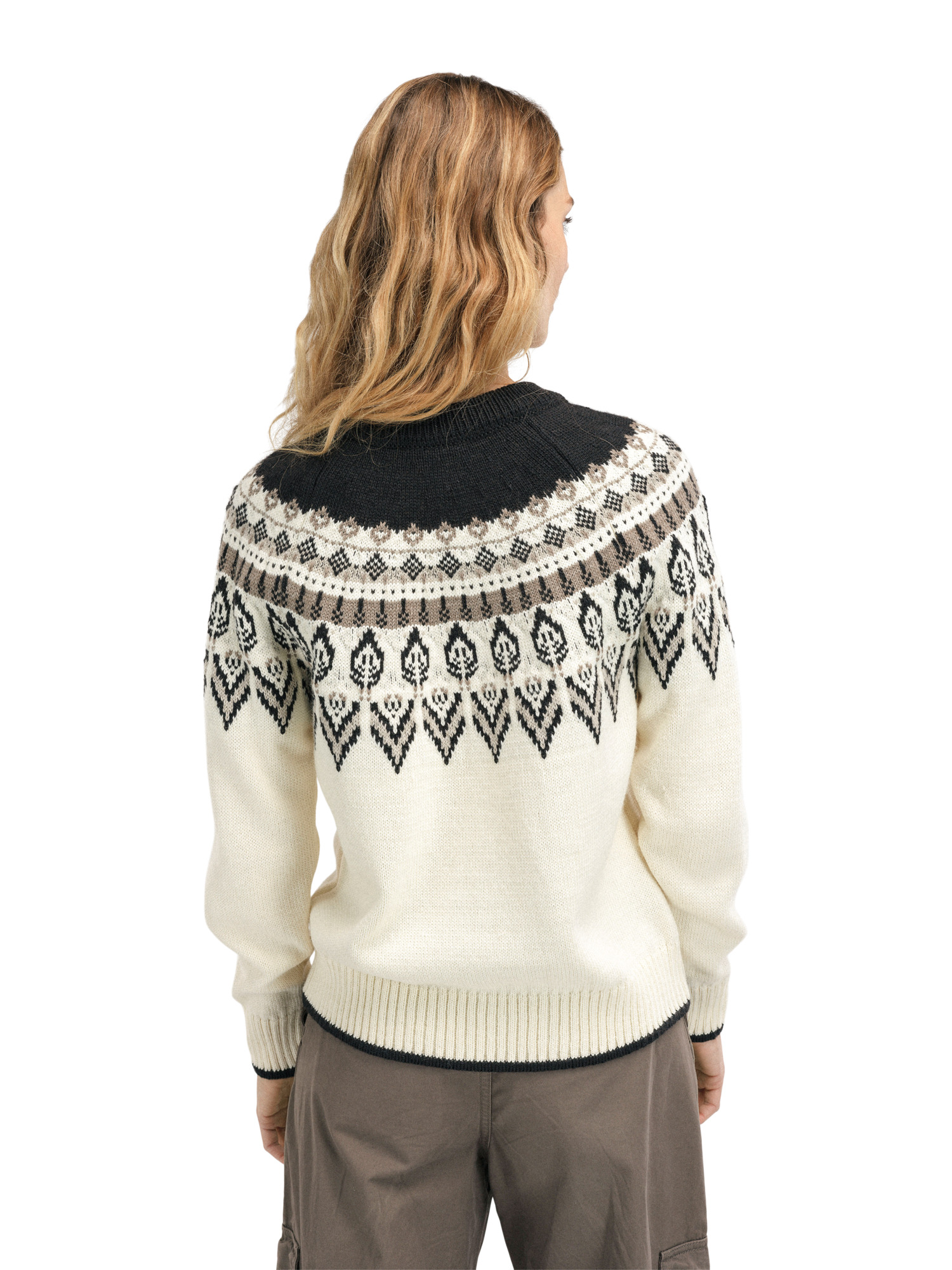 Sula Women's Sweater Offwhite Coffee Sandstone