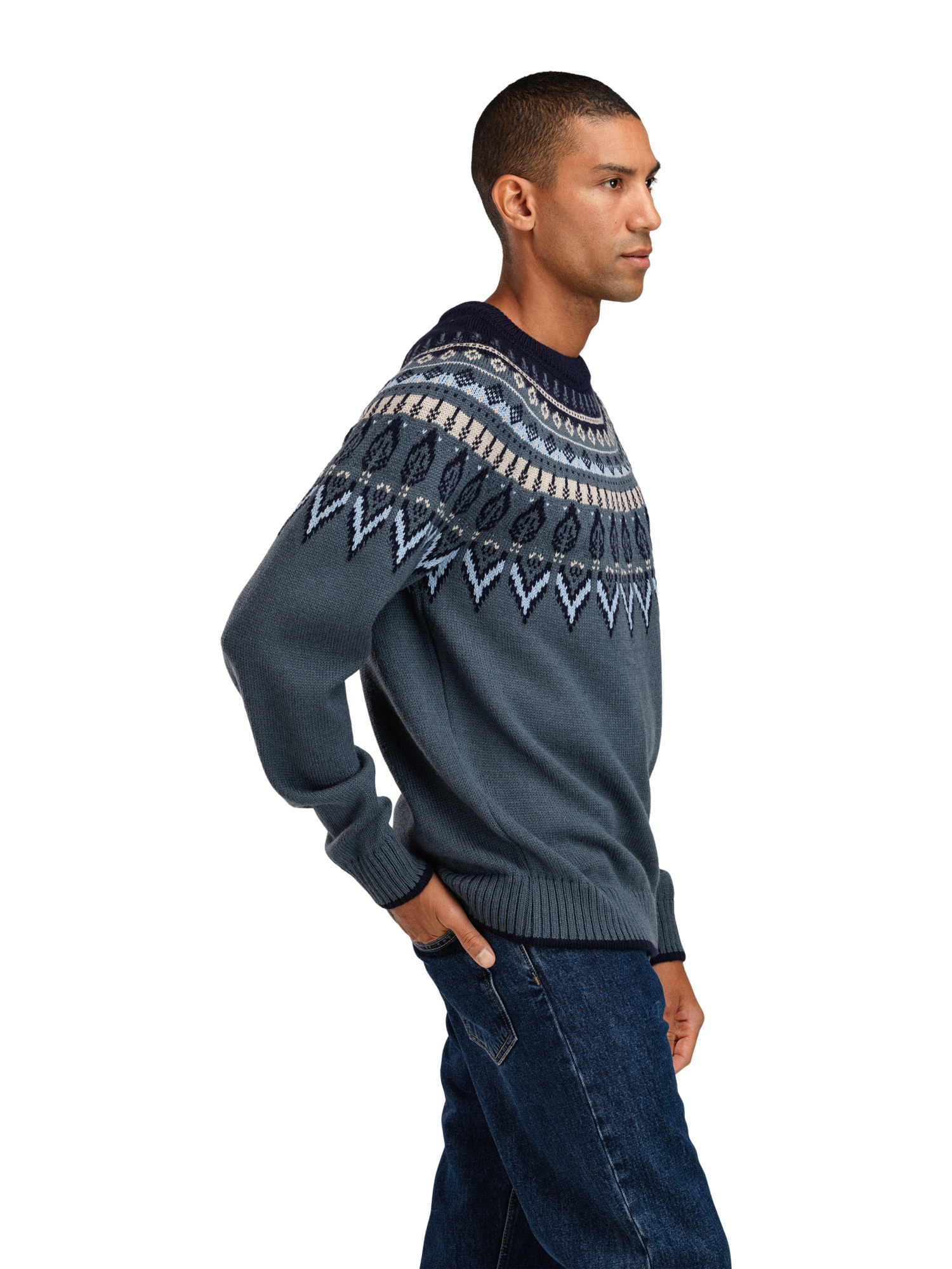 Sula Men's sweater Steel Navy Iceblue