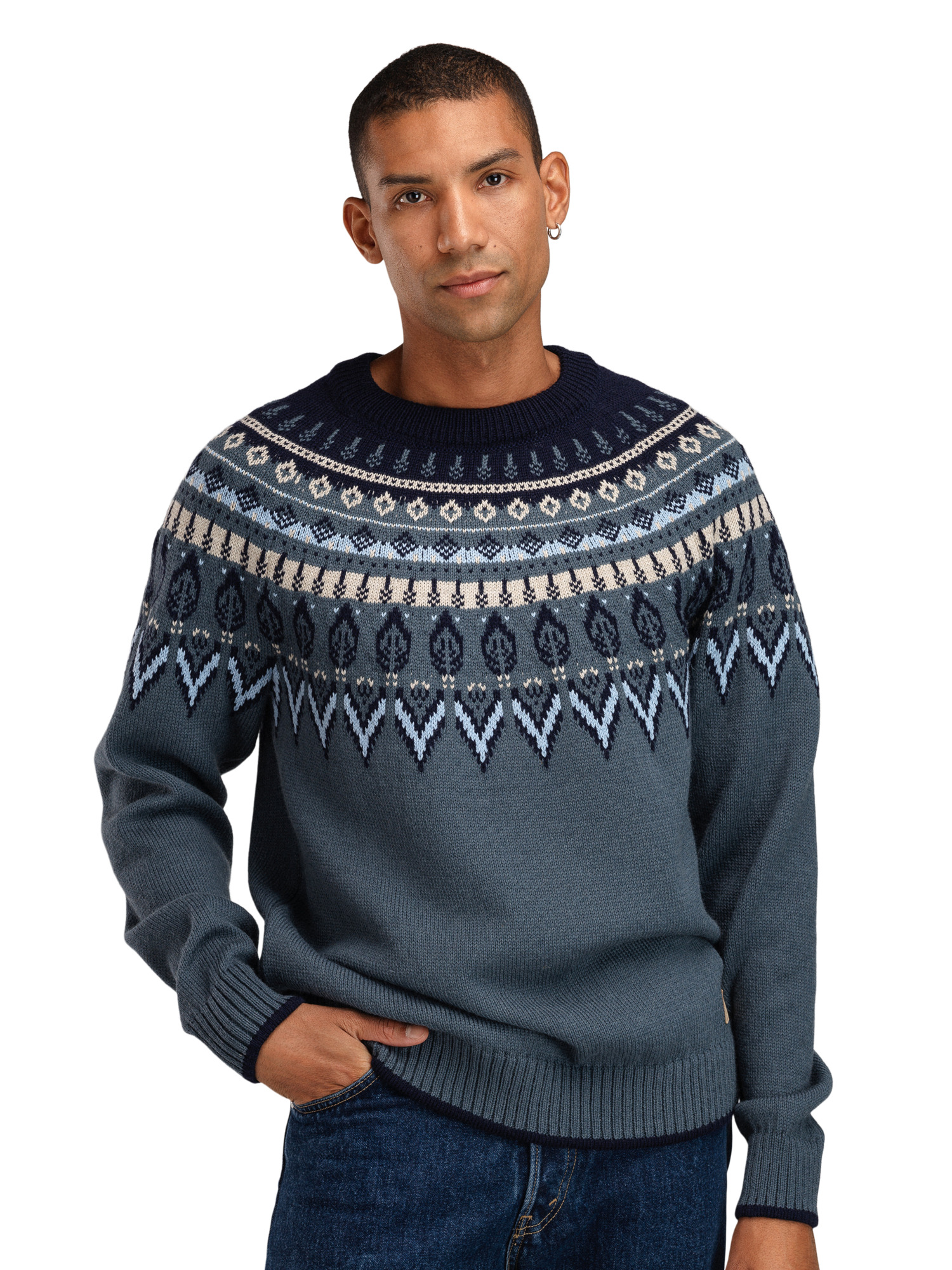Sula Men's sweater Steel Navy Iceblue
