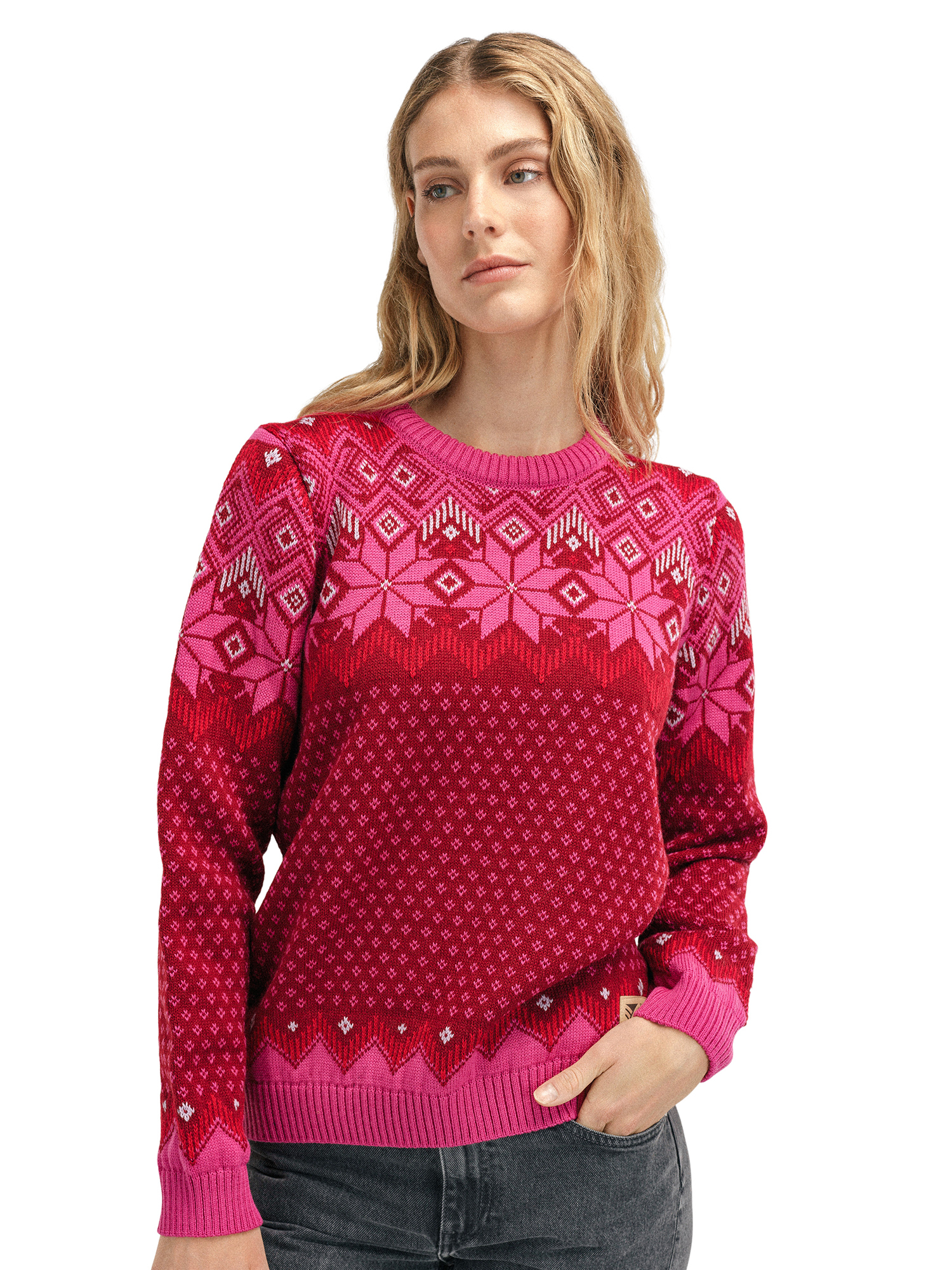 Vilja Women's Sweater Redrose Allium Raspberry
