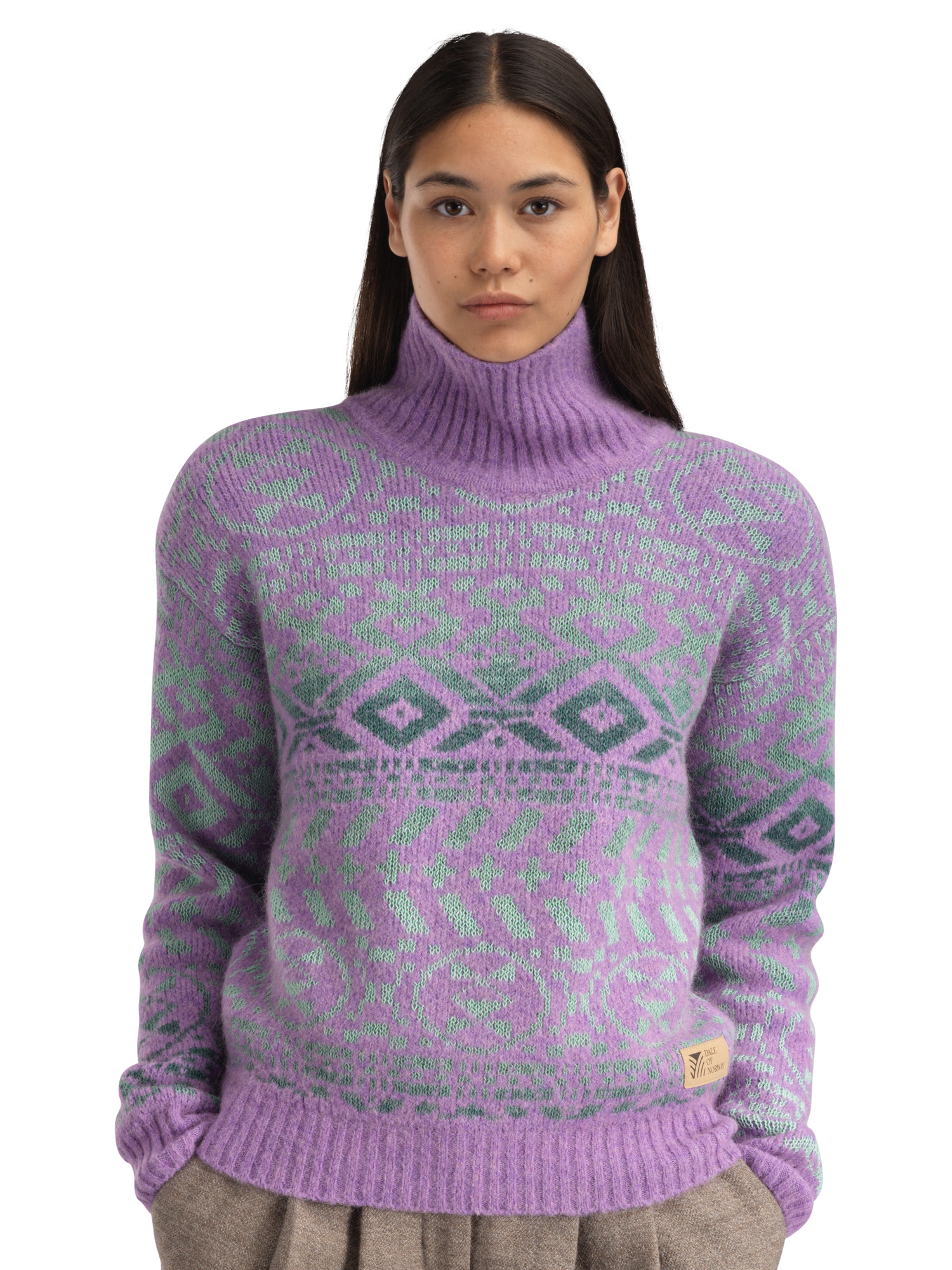 Highland Women's Sweater Purple Green Ombre