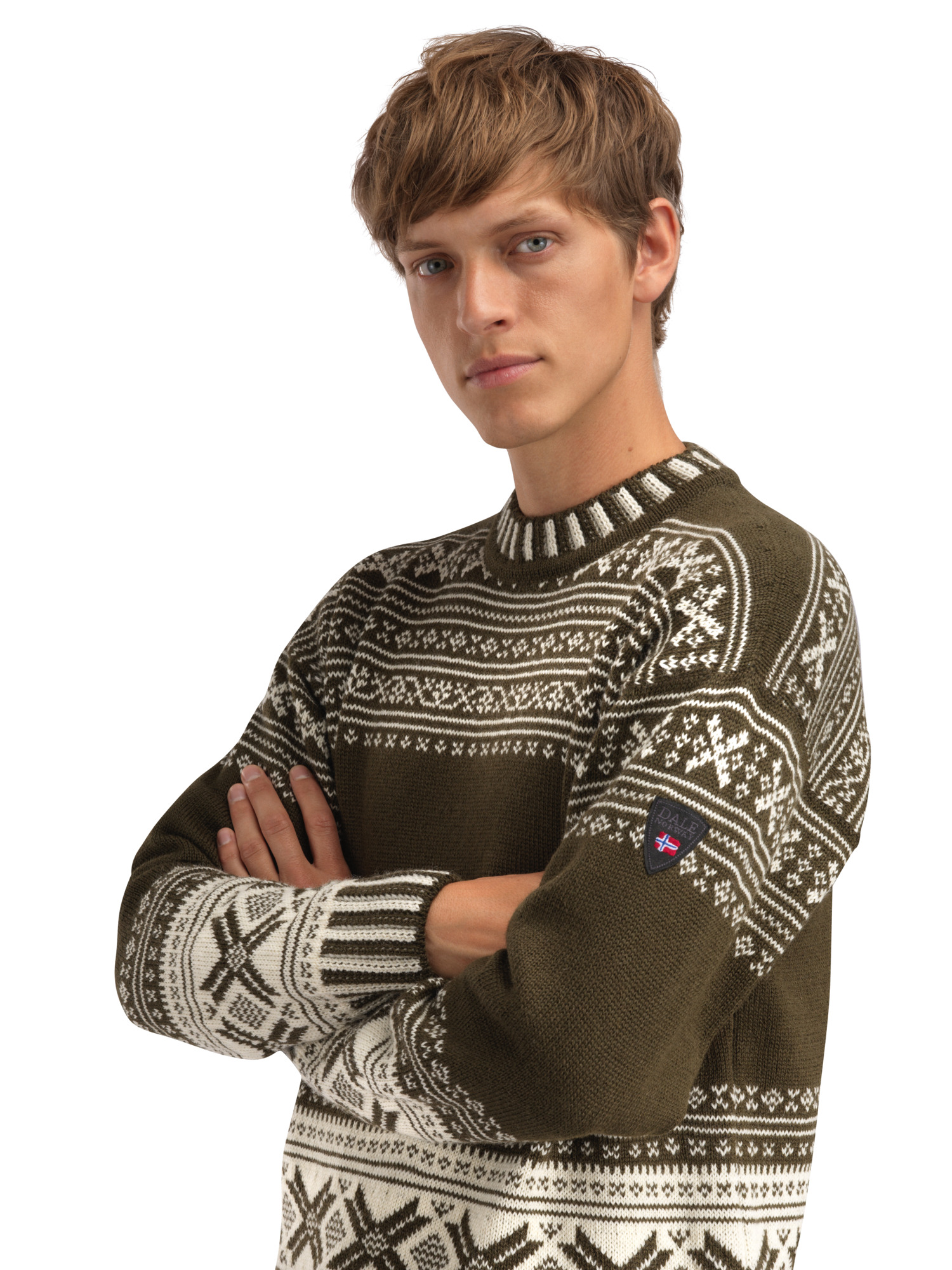 Torridal Men's Sweater Army Green Offwhite