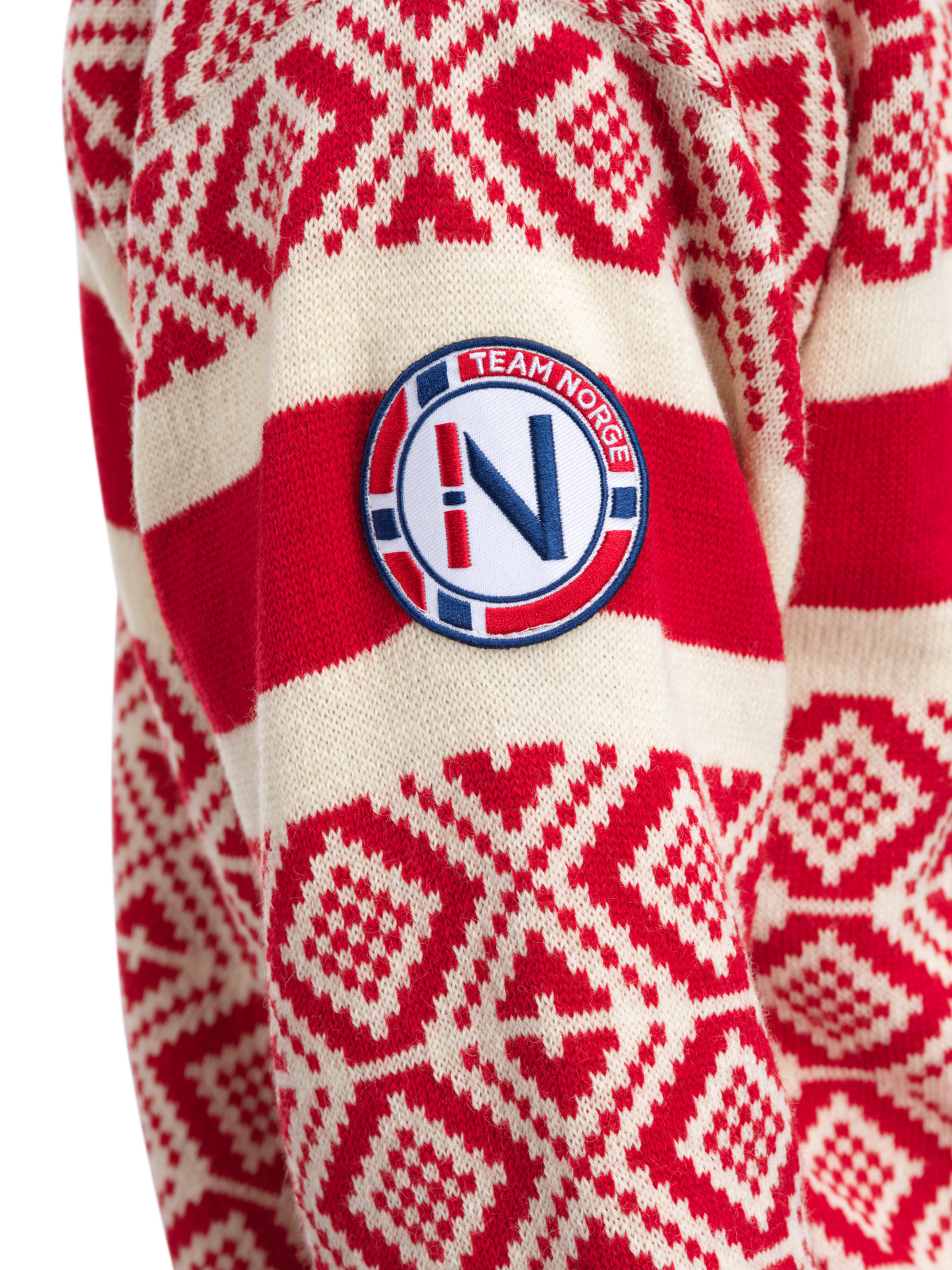 Team Norway Cortina Men’s Ski Sweater Raspberry Offwhite