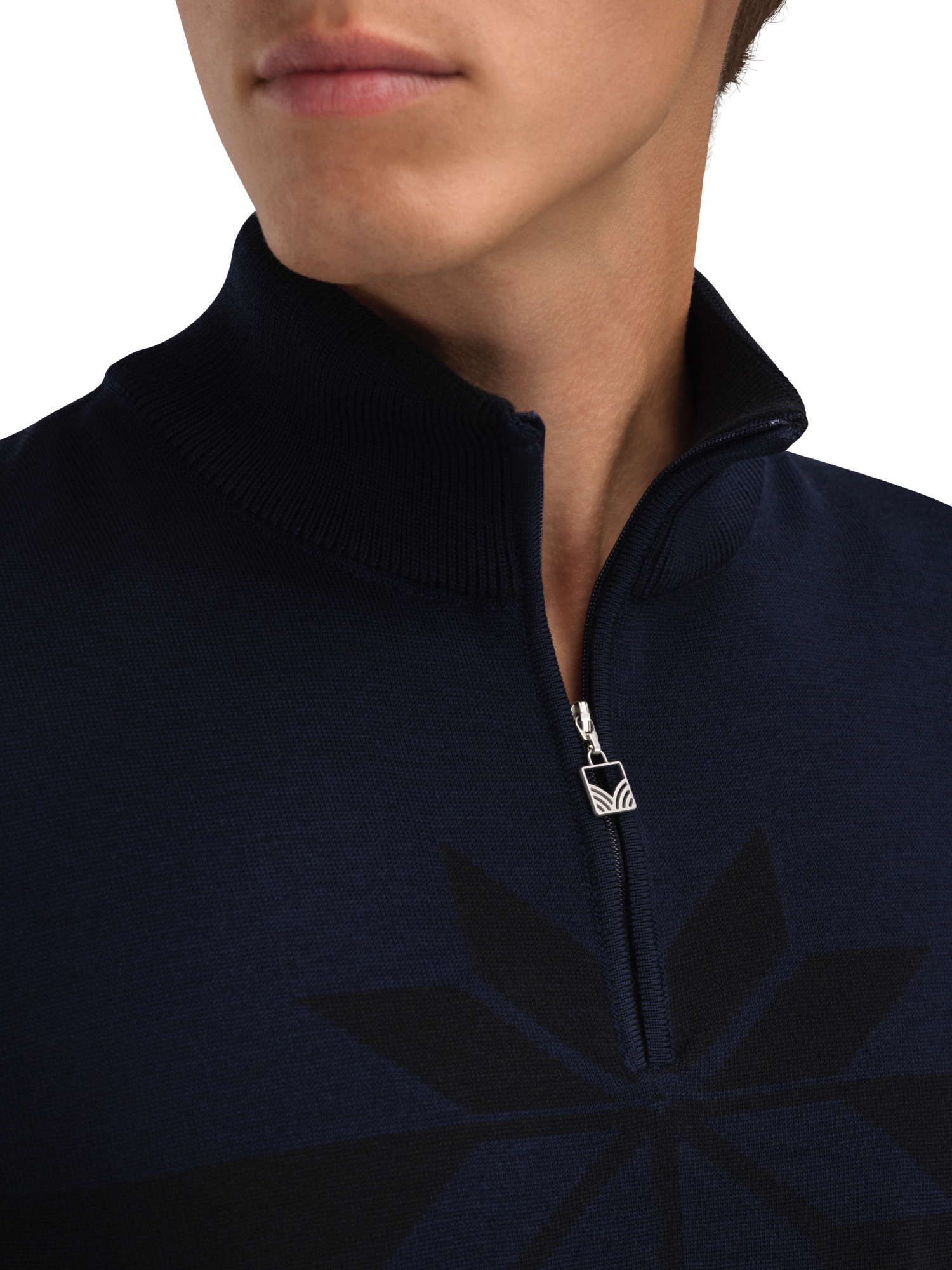 Breidablikk Men's Sweater - Merino Wool Black Navy